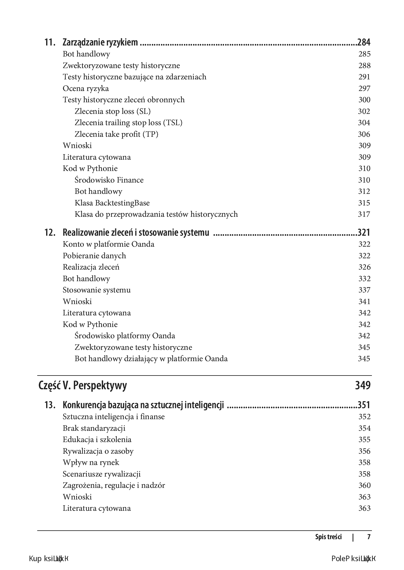 Fragment „Sztuczna inteligencja w finansach. Używaj języka Python do projektowania i wdrażania algorytmów AI” — strona 7 z 30