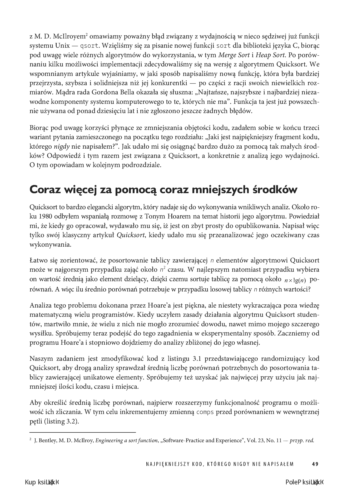 Fragment „Piękny kod. Tajemnice mistrzów programowania” — strona 13 z 30