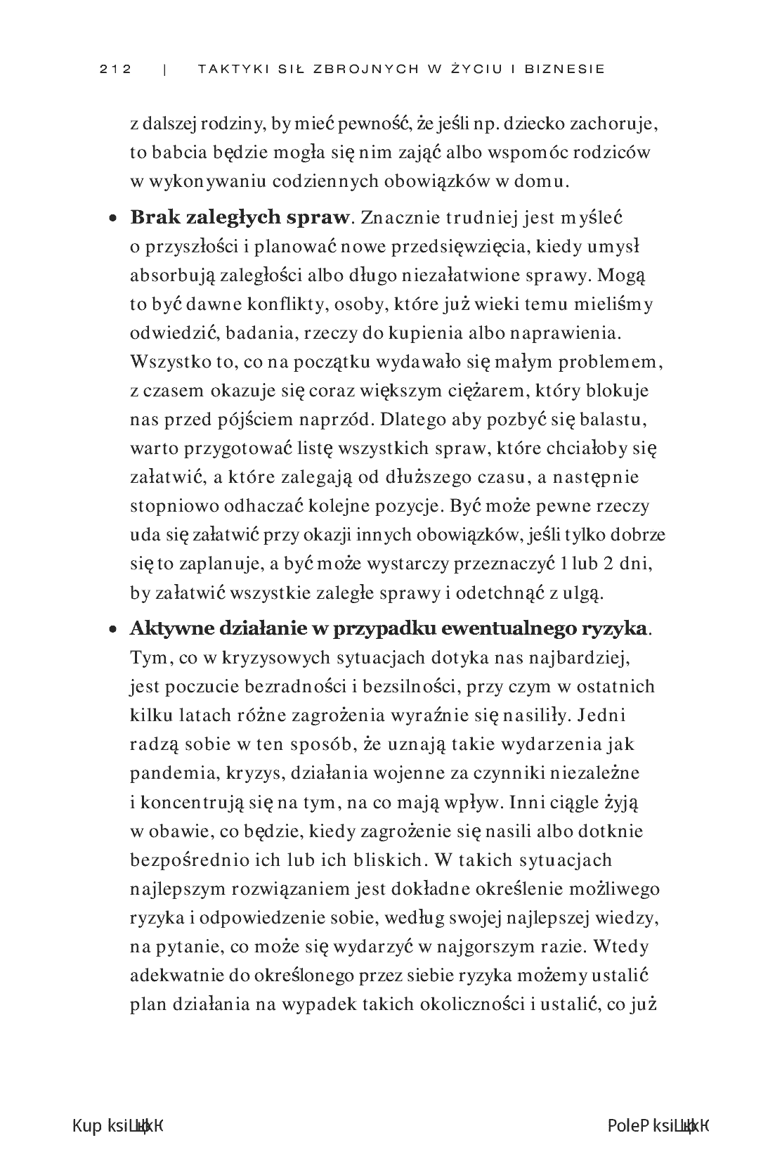 Fragment „Taktyki sił zbrojnych w życiu i biznesie. Skuteczność - reputacja - wpływ” — strona 18 z 26