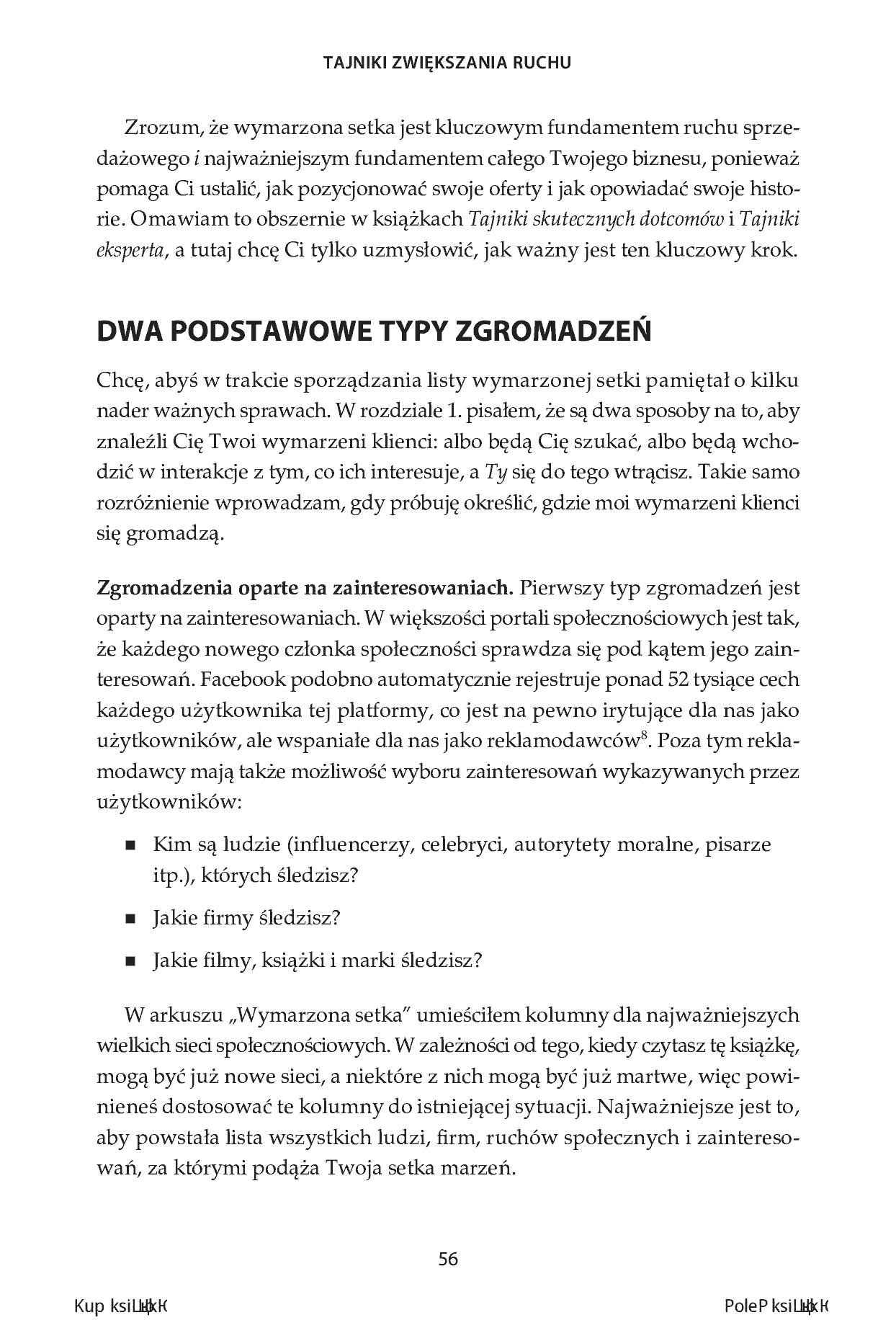 Fragment „Tajniki zwiększania ruchu. Sekretny podręcznik napełniania lejków sprzedażowych najlepszymi klientami” — strona 18 z 26