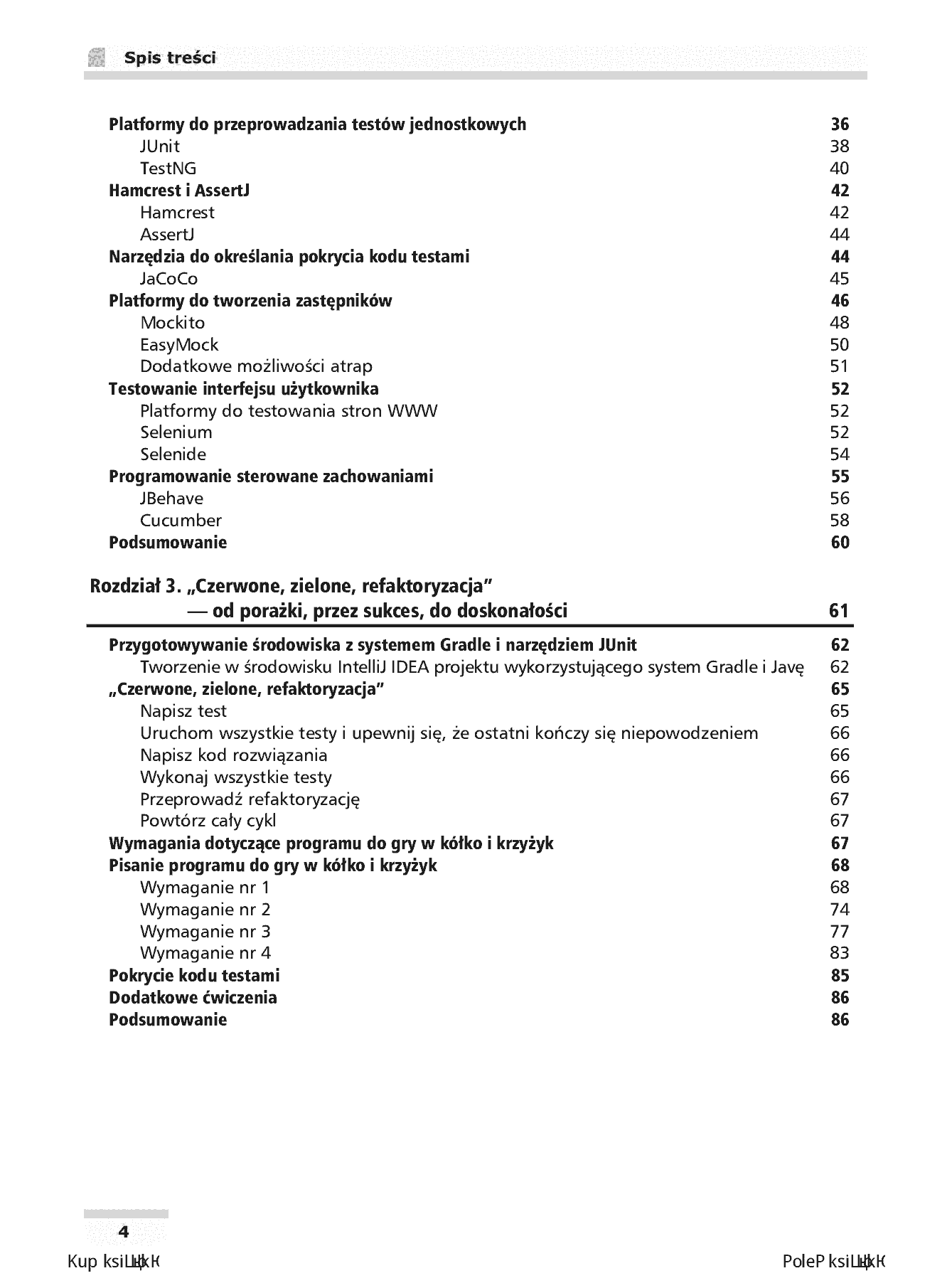 Fragment „TDD. Programowanie w Javie sterowane testami” — strona 4 z 30