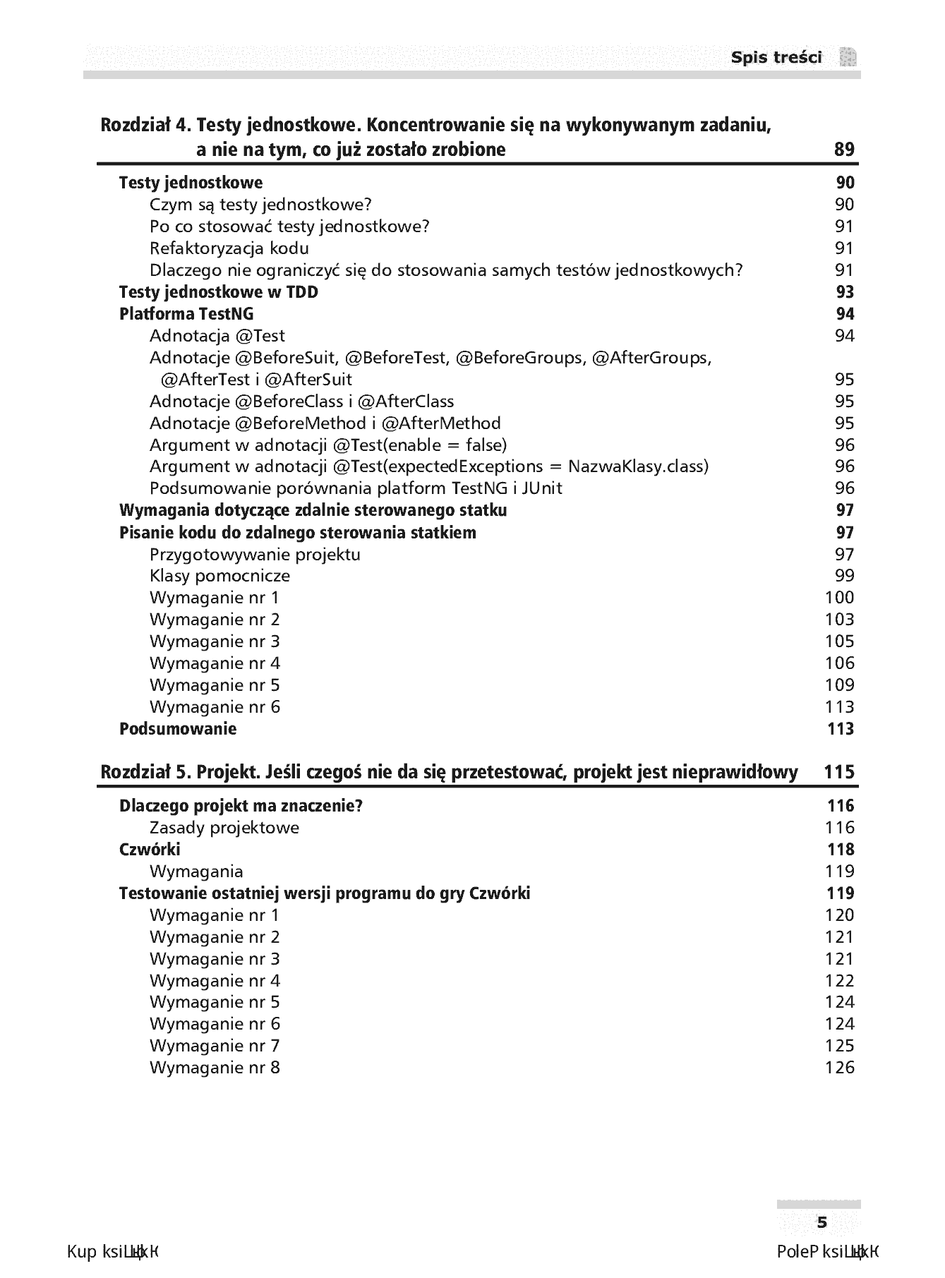 Fragment „TDD. Programowanie w Javie sterowane testami” — strona 5 z 30