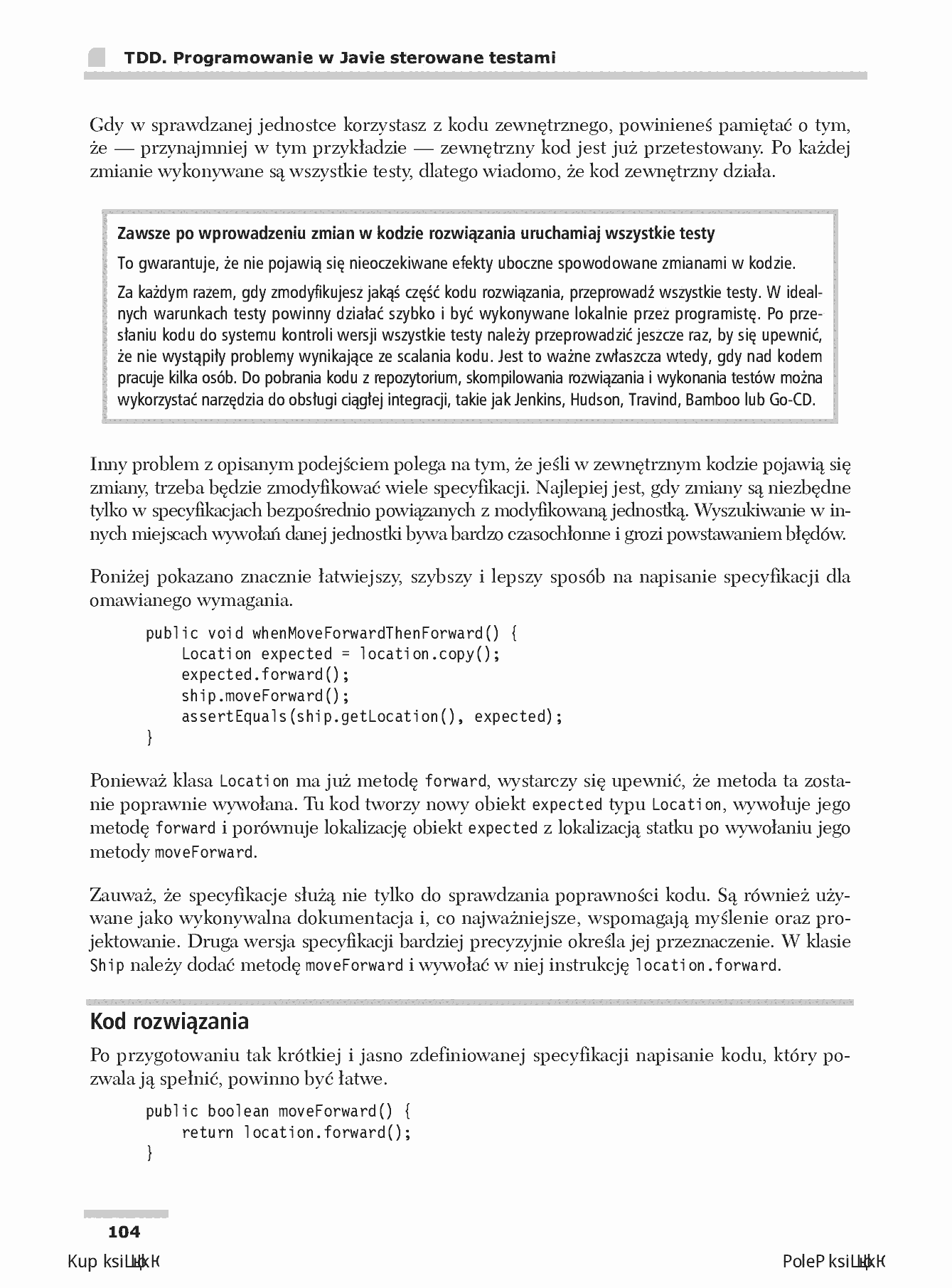 Fragment „TDD. Programowanie w Javie sterowane testami” — strona 24 z 30