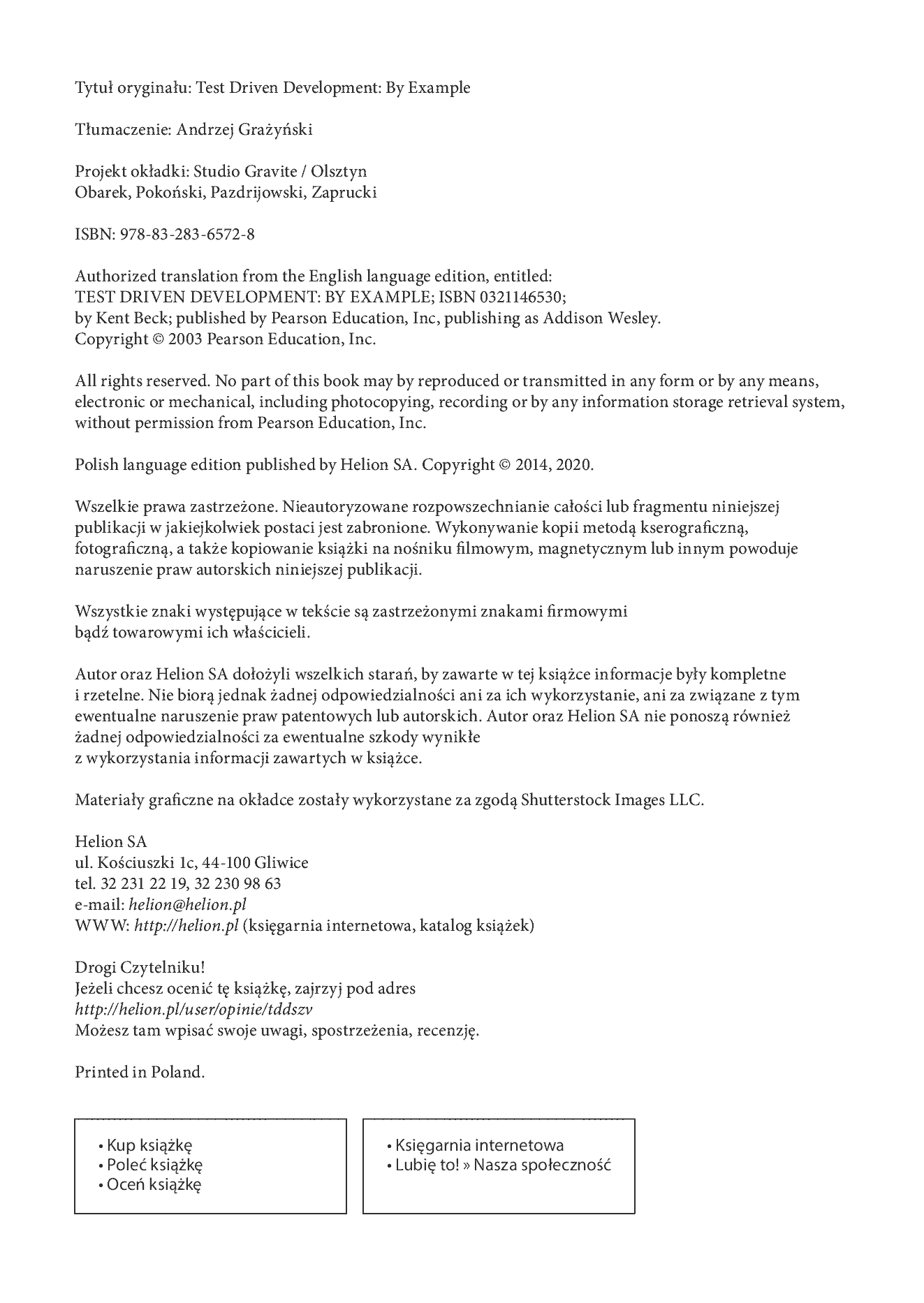 Fragment „TDD. Sztuka tworzenia dobrego kodu” — strona 2 z 22