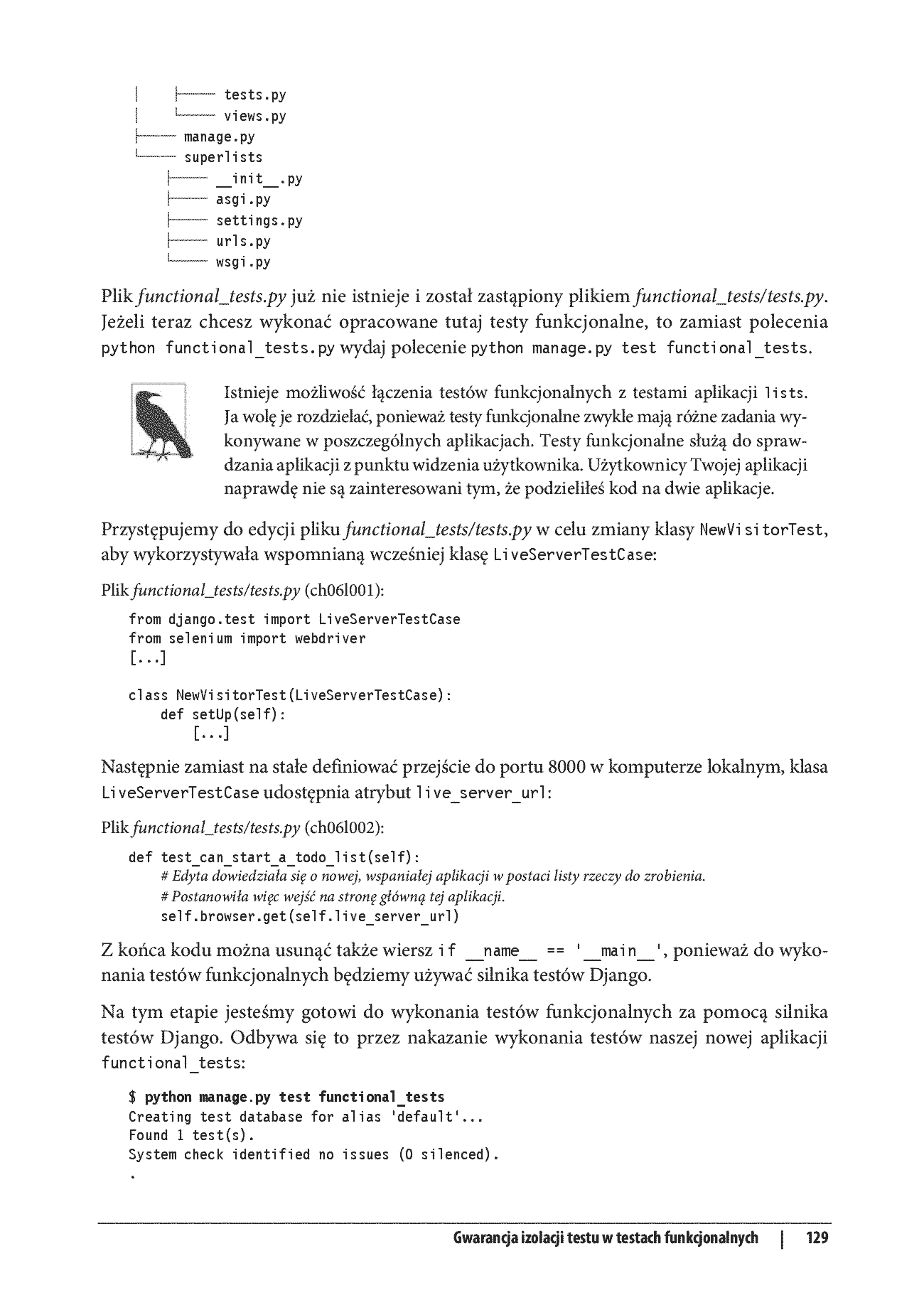 Fragment „Test-Driven Development w Pythonie. Praktyczne tworzenie aplikacji z Django, Selenium i JavaScript. Wydanie III” — strona 17 z 30