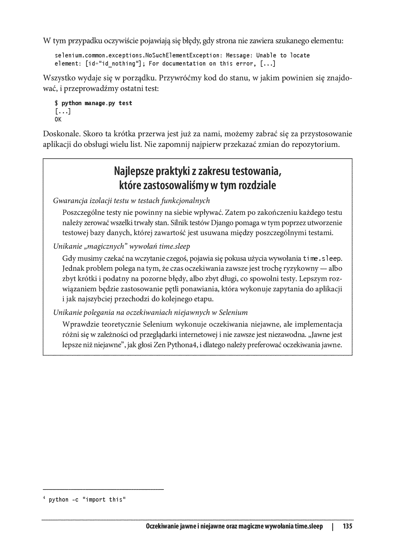 Fragment „Test-Driven Development w Pythonie. Praktyczne tworzenie aplikacji z Django, Selenium i JavaScript. Wydanie III” — strona 23 z 30