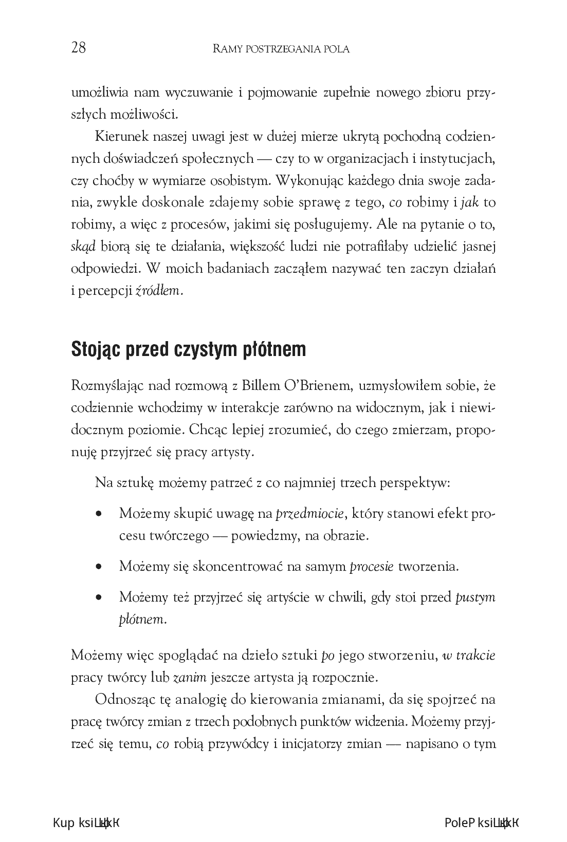 Fragment „Teoria U dla świadomych liderów. Jak wzmocnić potencjał organizacji i kształtować jej przyszłość” — strona 12 z 22