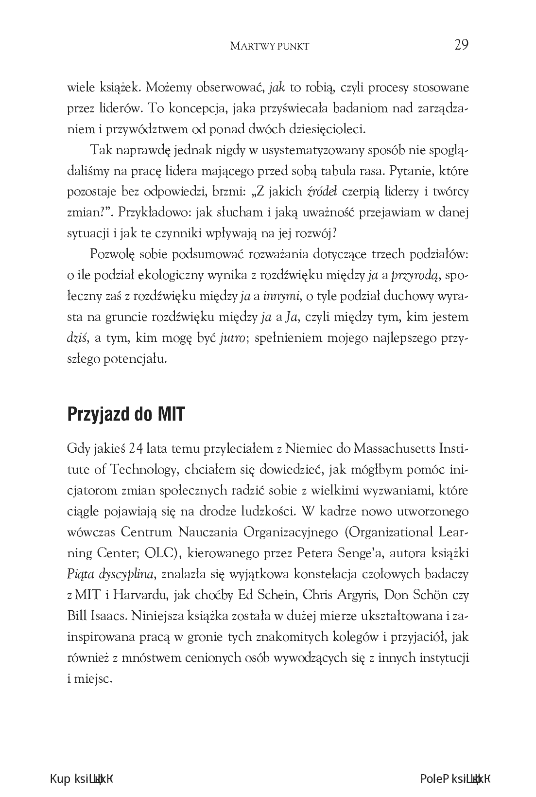 Fragment „Teoria U dla świadomych liderów. Jak wzmocnić potencjał organizacji i kształtować jej przyszłość” — strona 13 z 22