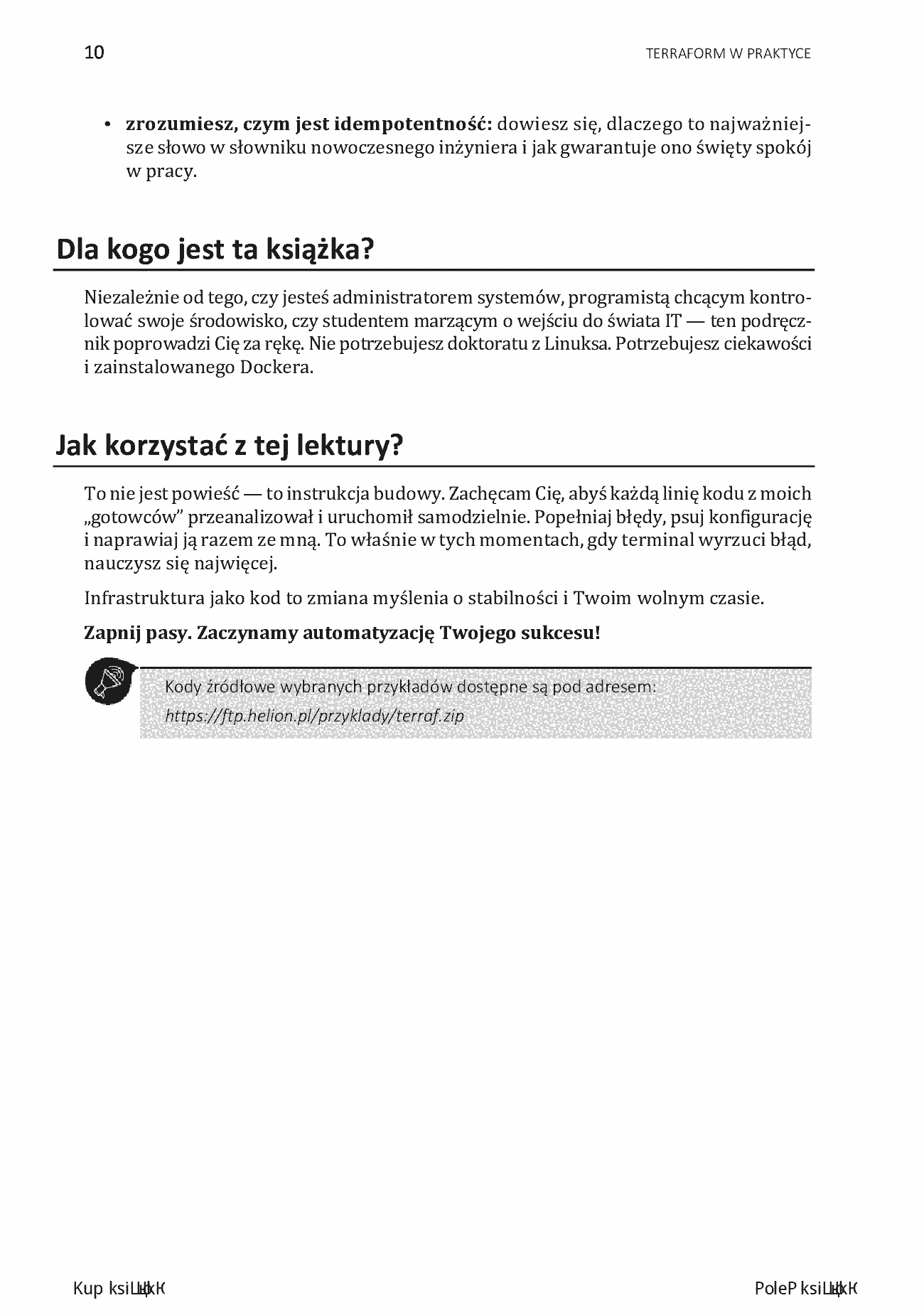 Fragment „Terraform w praktyce. Buduj i automatyzuj infrastrukturę chmurową oraz zarządzaj nią z wykorzystaniem Dockera” — strona 8 z 22
