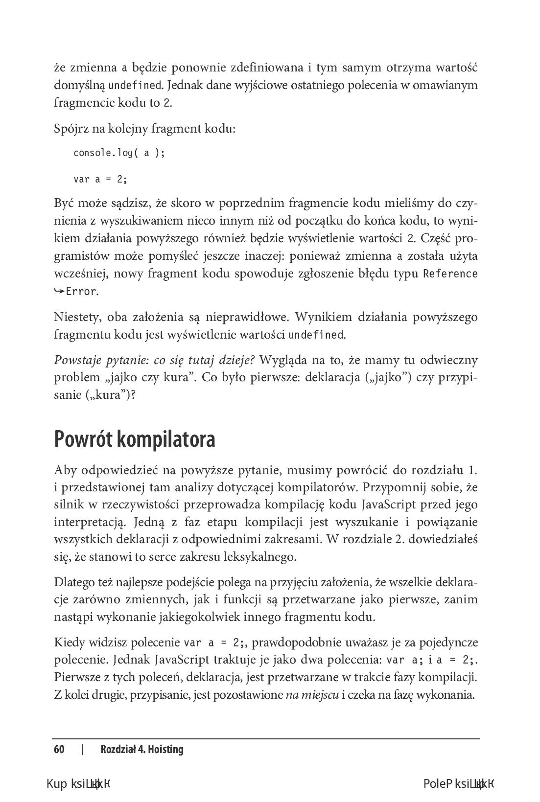 Fragment „Tajniki języka JavaScript. Zakresy i domknięcia” — strona 6 z 18
