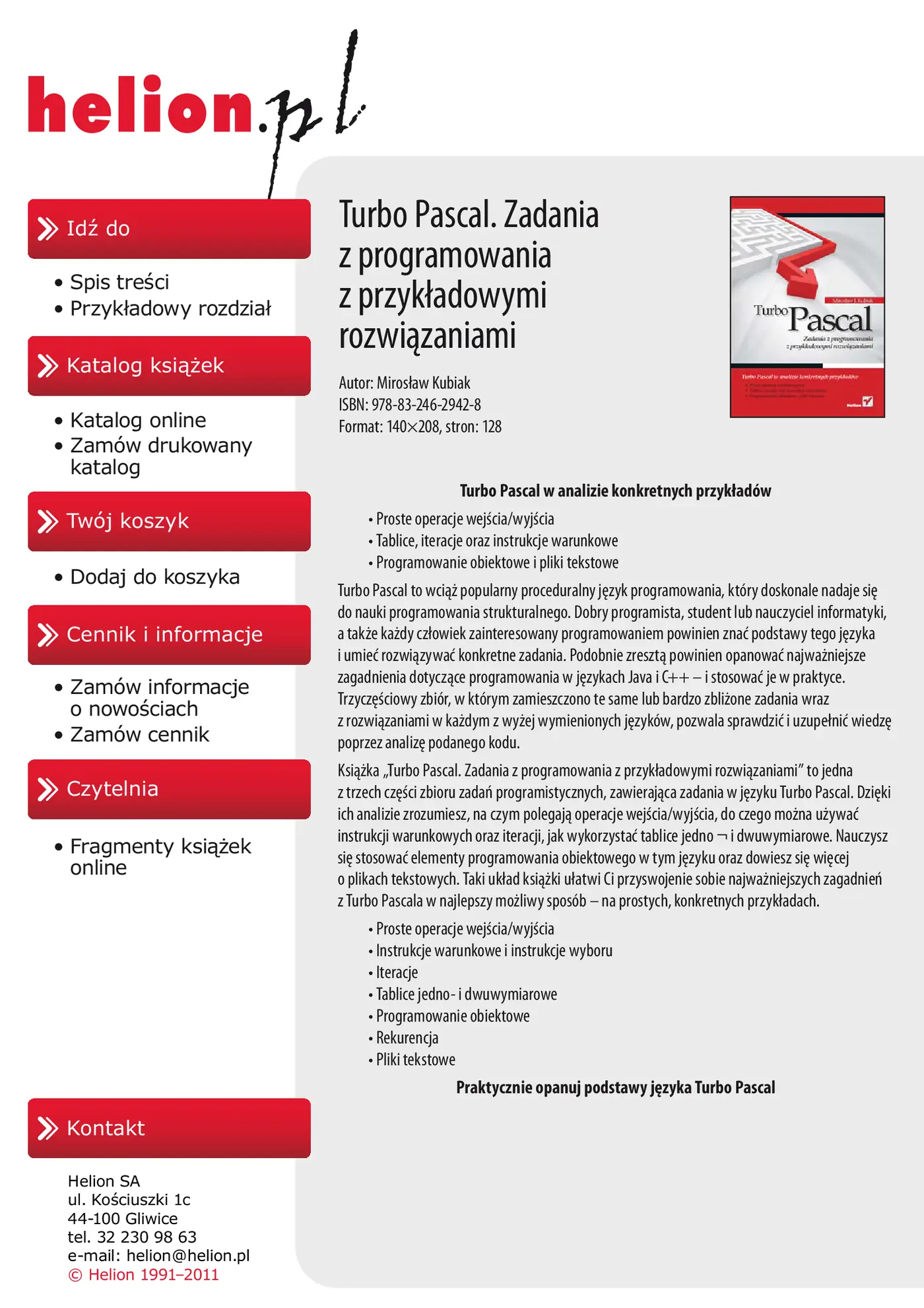 Fragment „Turbo Pascal. Zadania z programowania z przykładowymi rozwiązaniami” — strona 2 z 14
