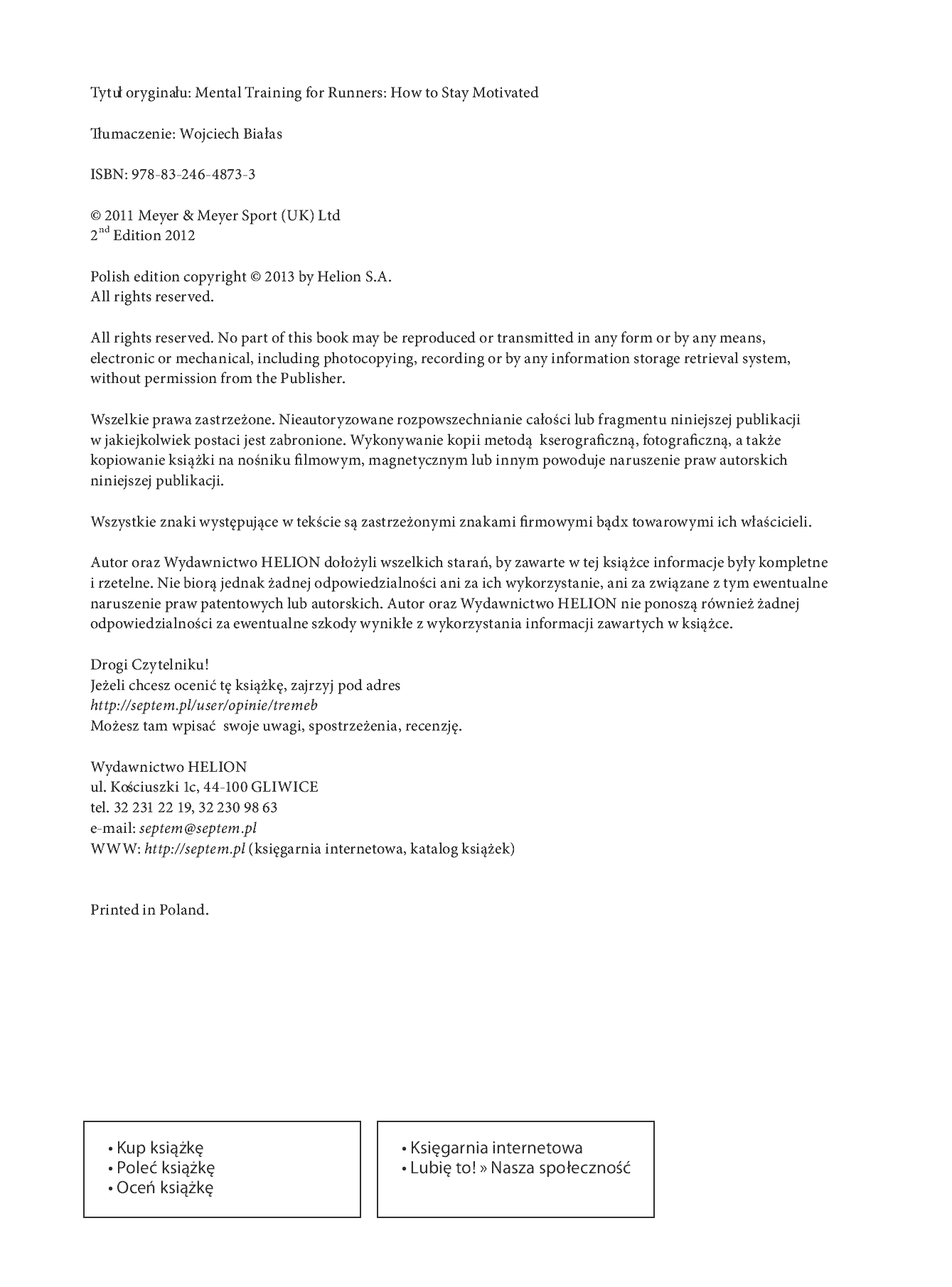 Fragment „Trening mentalny biegacza. Jak utrzymać motywację” — strona 2 z 12