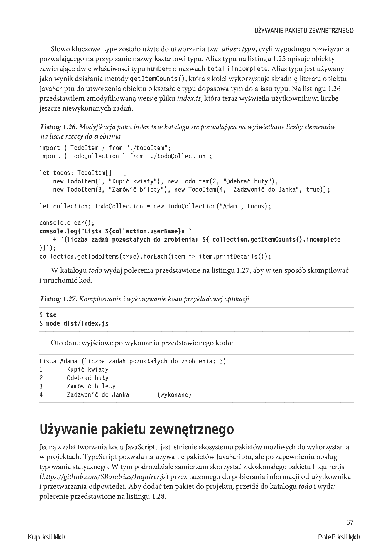 Fragment „TypeScript. Od początkującego do profesjonalisty” — strona 29 z 30