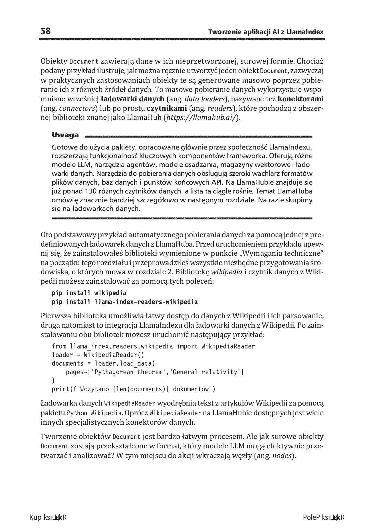 Fragment „Tworzenie aplikacji AI z LlamaIndex. Praktyczny przewodnik po RAG i LLM” — strona 14 z 30