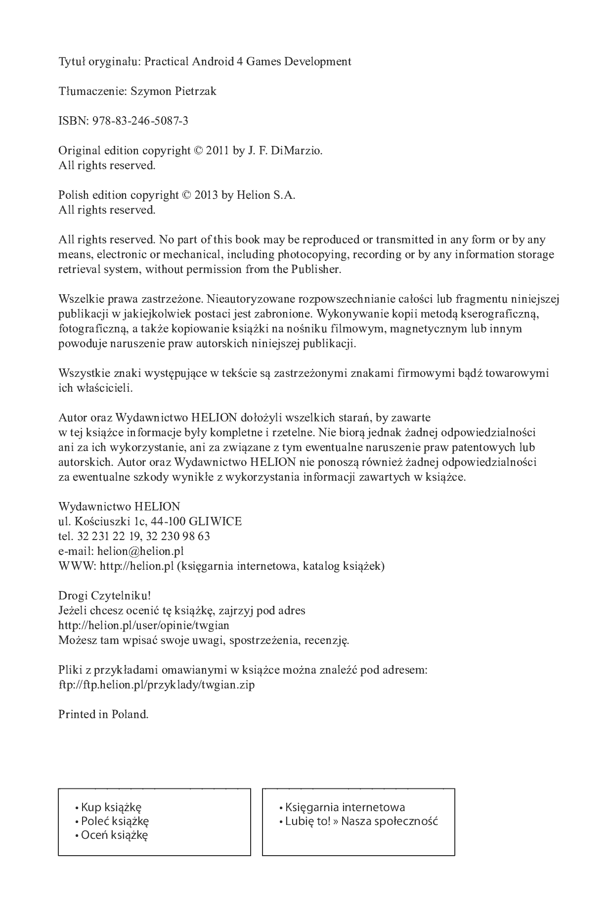 Fragment „Tworzenie gier na platformę Android 4” — strona 2 z 30