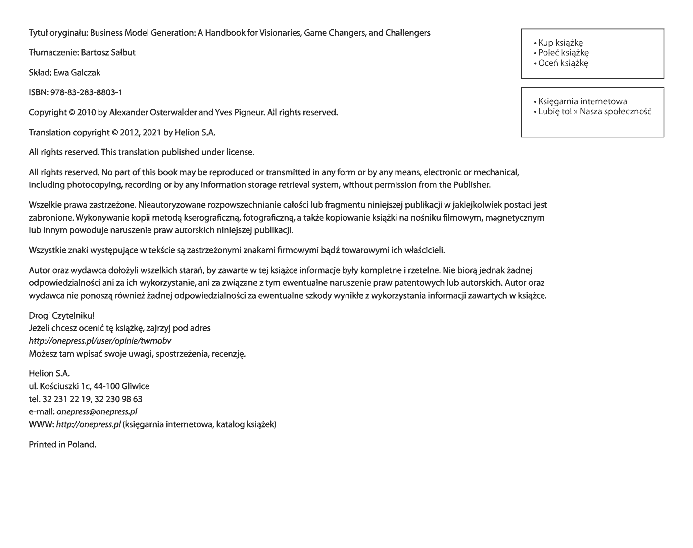 Fragment „Tworzenie modeli biznesowych. Podręcznik wizjonera” — strona 2 z 30