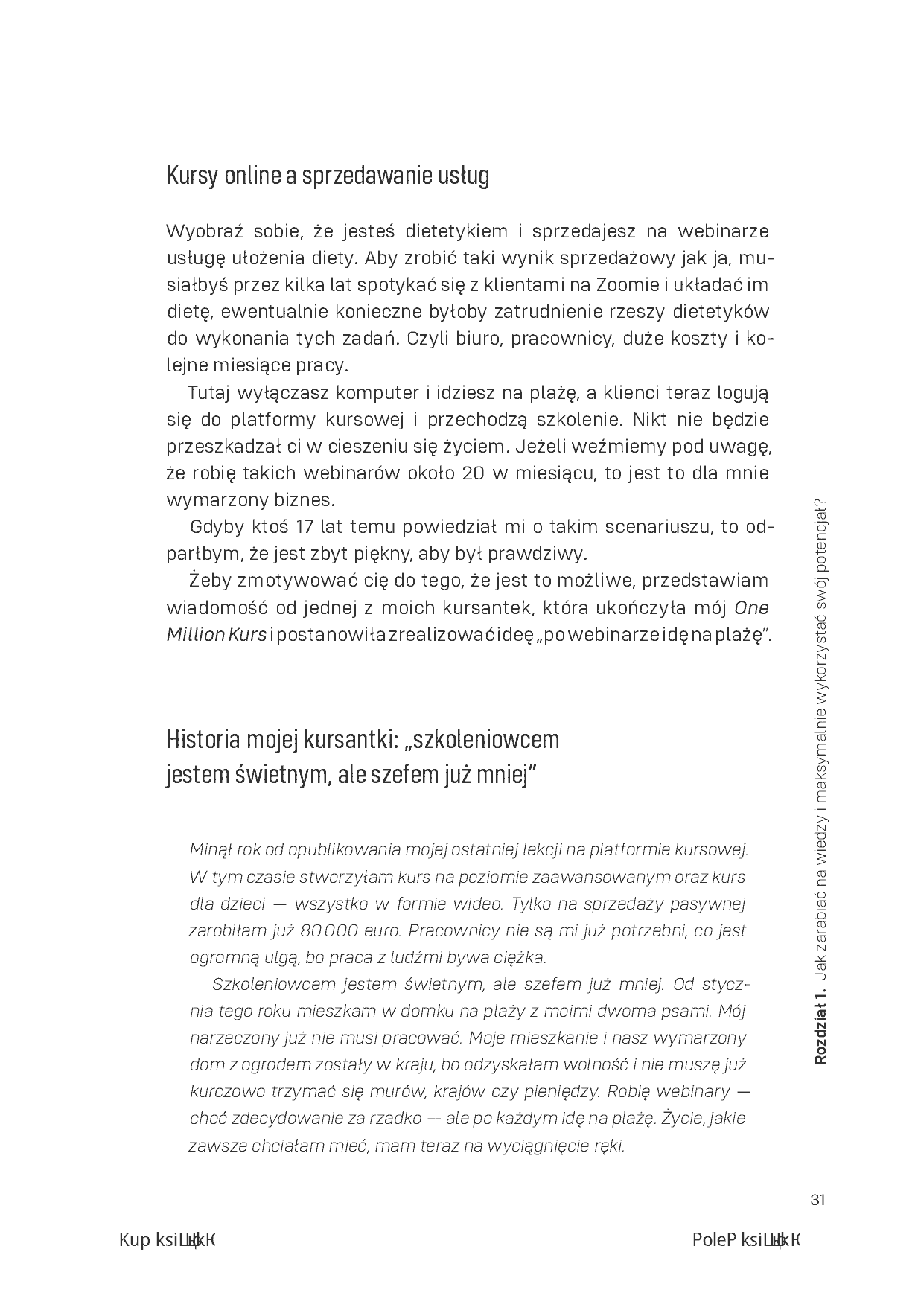 Fragment „Twój pierwszy milion w internecie. Jak zarabiać na wiedzy i maksymalnie wykorzystać swój potencjał” — strona 13 z 20