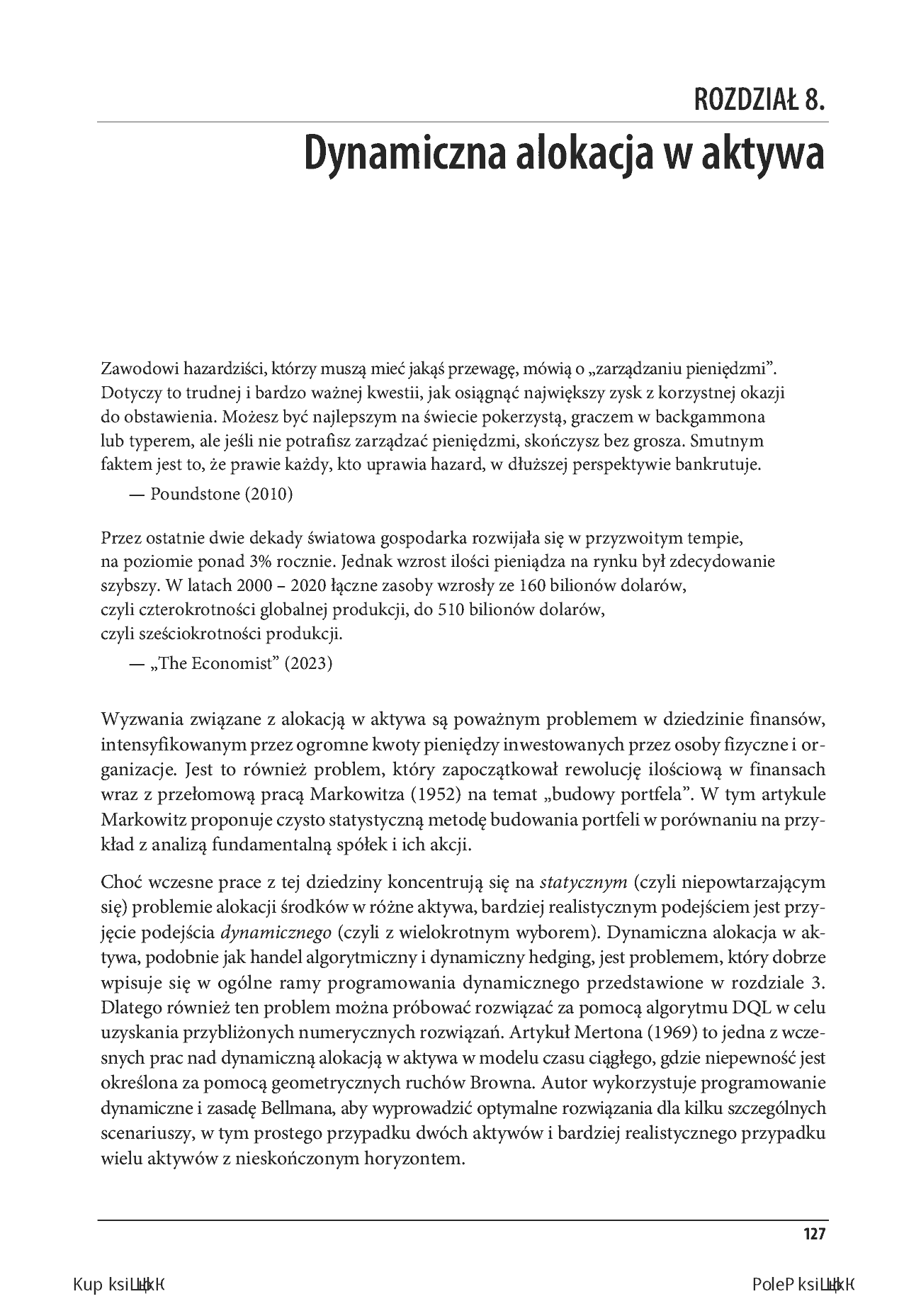 Fragment „Uczenie przez wzmacnianie w finansach. Wprowadzenie z wykorzystaniem Pythona” — strona 7 z 30