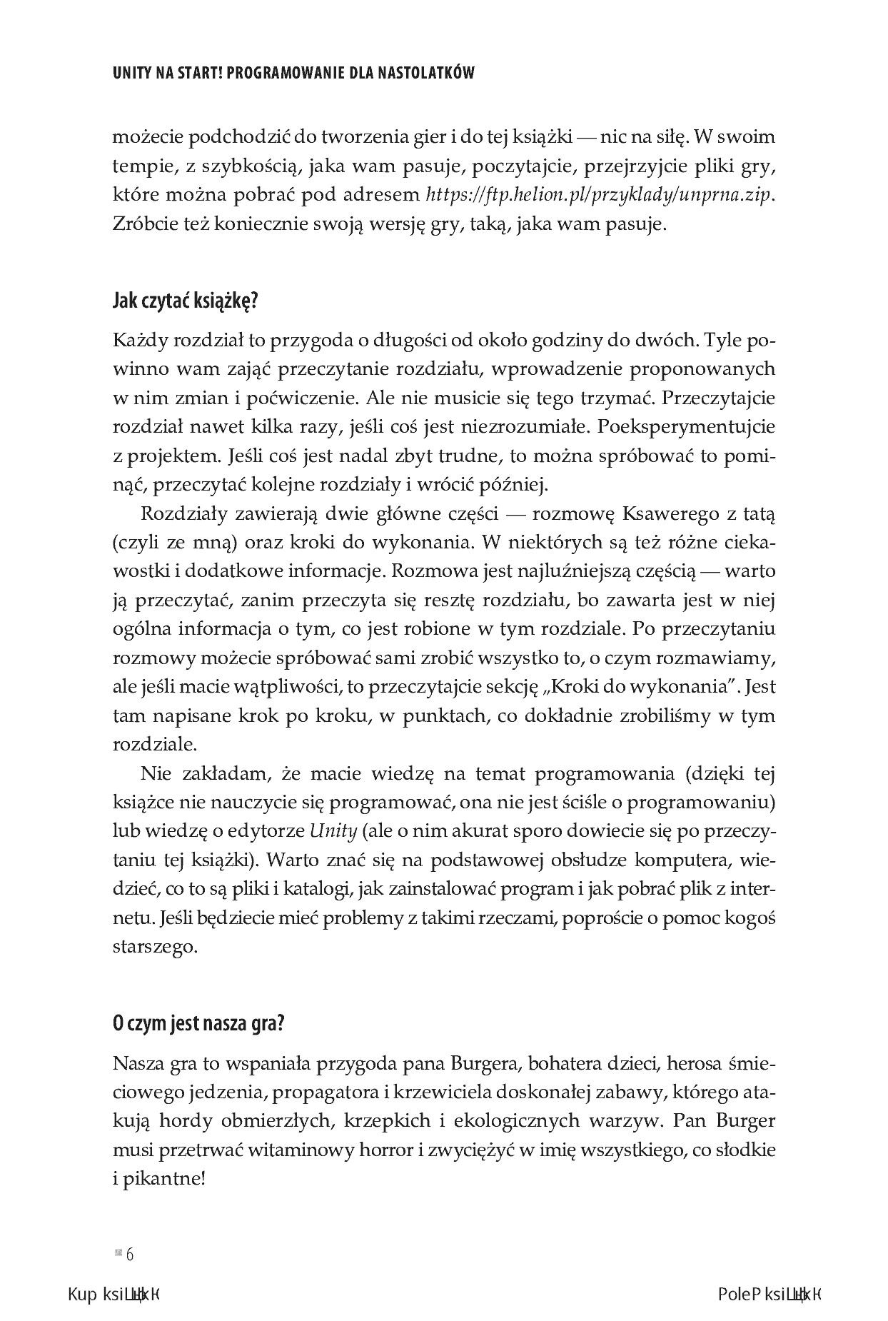 Fragment „Unity na start! Programowanie dla nastolatków” — strona 6 z 20