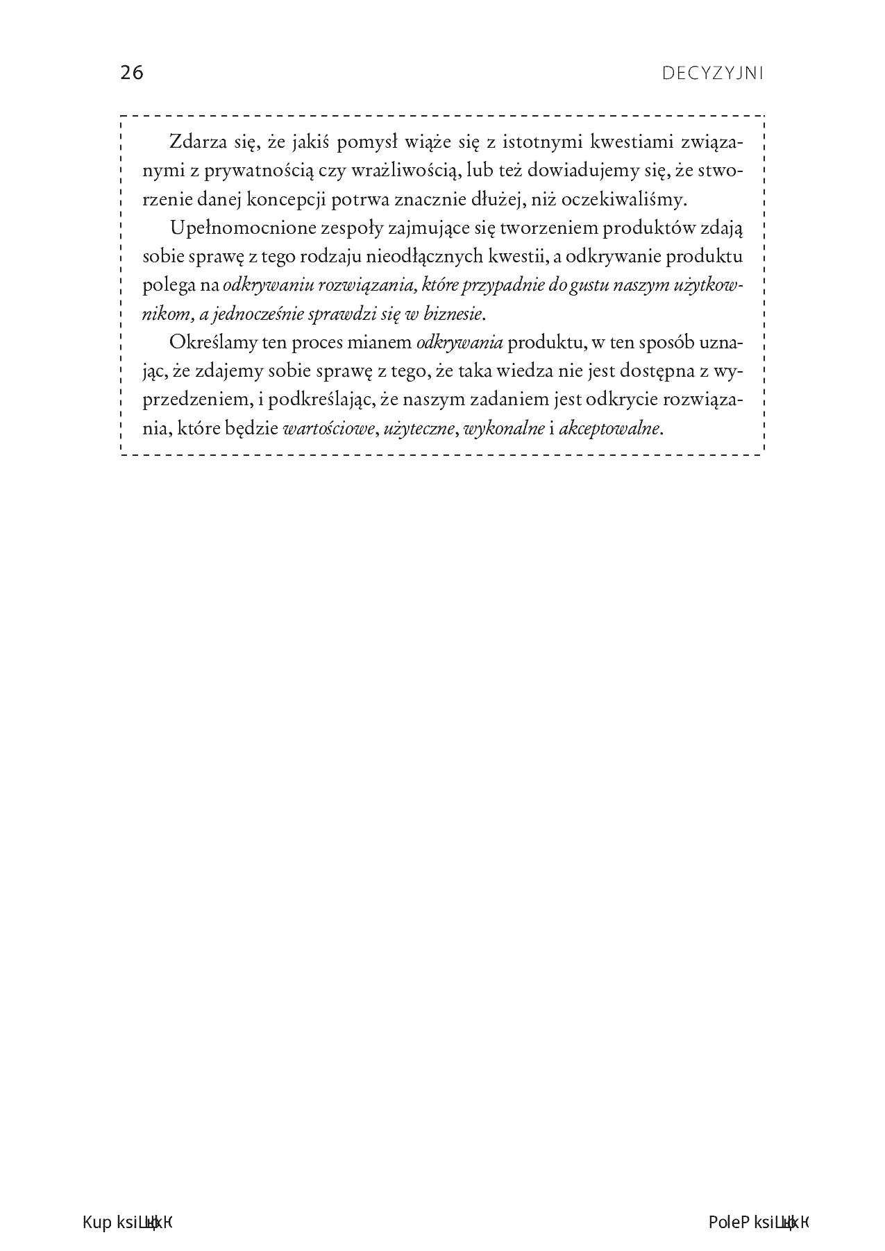 Fragment „Decyzyjni. Jak zwykli ludzie kreują niezwykłe produkty” — strona 14 z 30