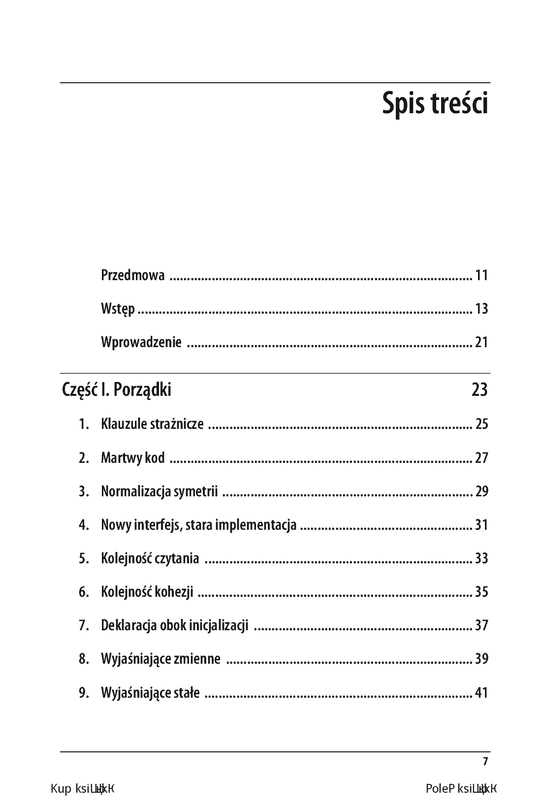 Fragment „Uporządkowany kod. Ćwiczenia z empirycznego projektowania oprogramowania” — strona 3 z 14