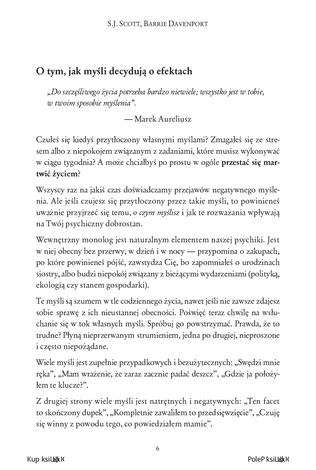 Fragment „Uporządkuj swój umysł. Jak pozbyć się negatywnych myśli, odnaleźć spokój i szczęście” — strona 6 z 18