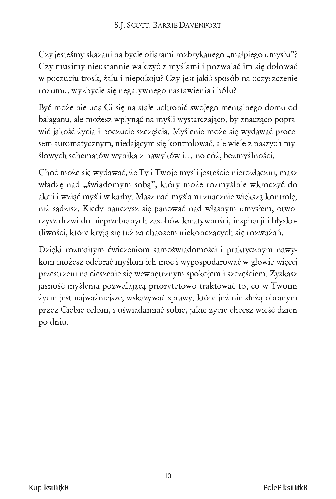 Fragment „Uporządkuj swój umysł. Jak pozbyć się negatywnych myśli, odnaleźć spokój i szczęście” — strona 10 z 18