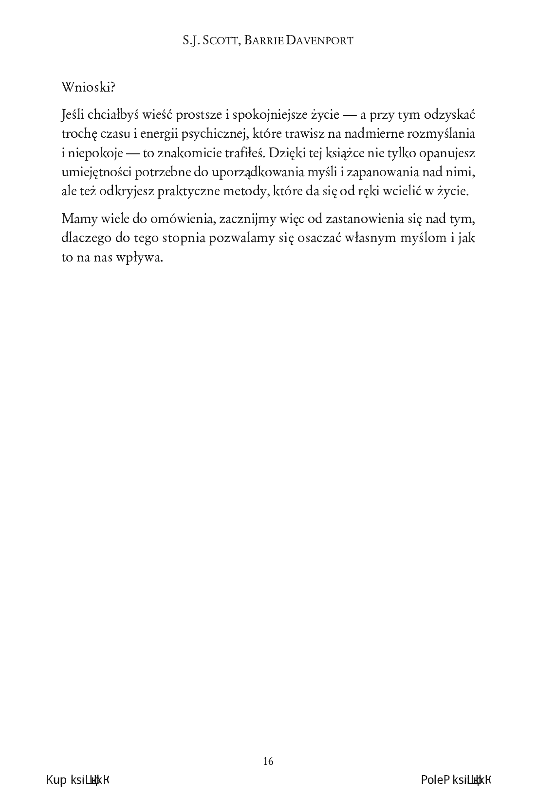 Fragment „Uporządkuj swój umysł. Jak pozbyć się negatywnych myśli, odnaleźć spokój i szczęście” — strona 16 z 18