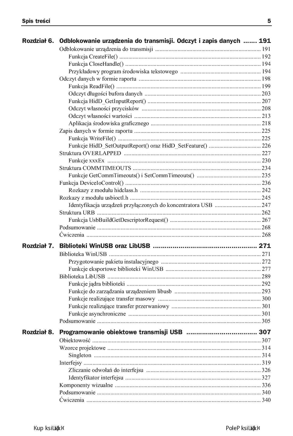Fragment „USB. Praktyczne programowanie z Windows API w C++. Wydanie II” — strona 5 z 30