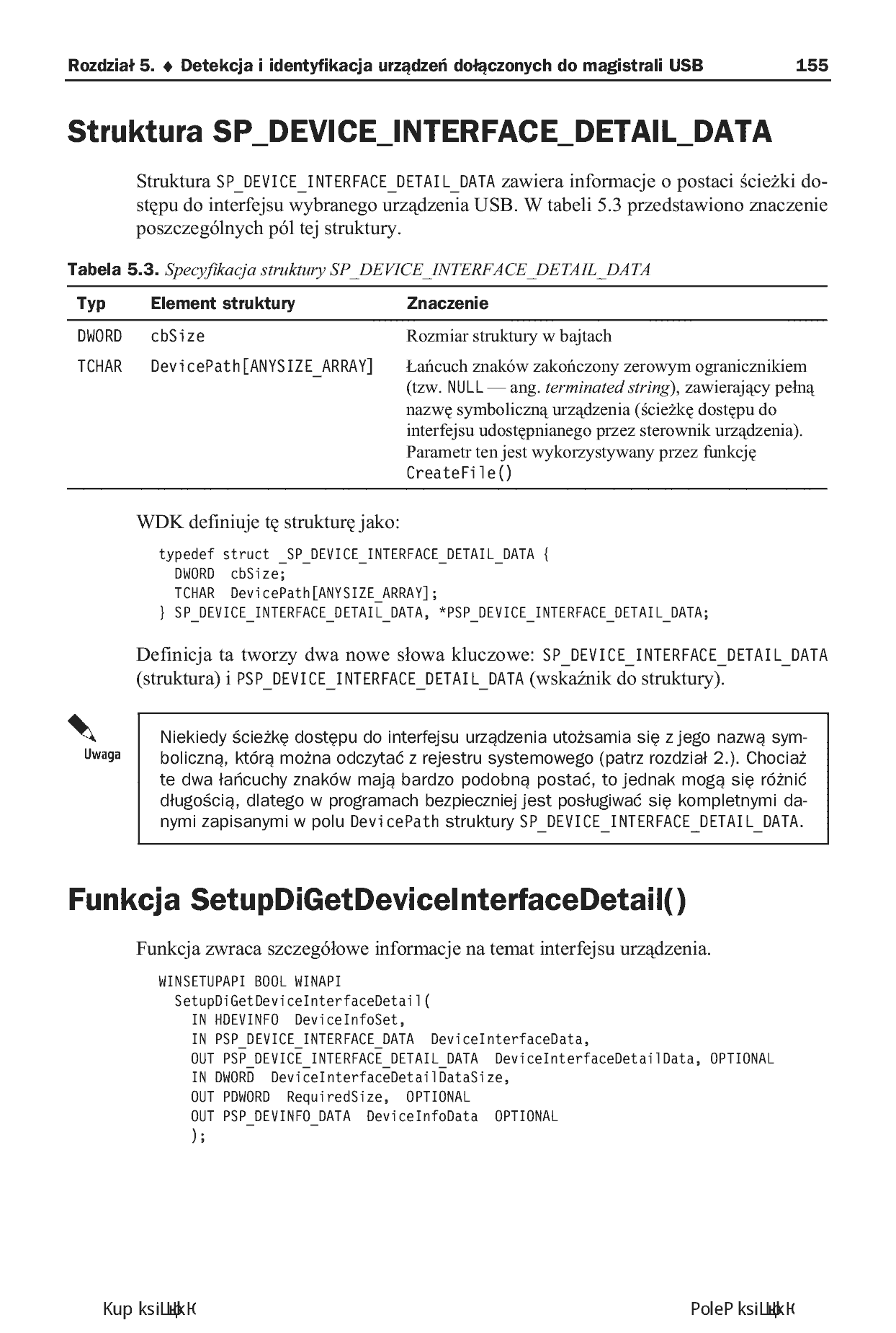 Fragment „USB. Praktyczne programowanie z Windows API w C++. Wydanie II” — strona 13 z 30