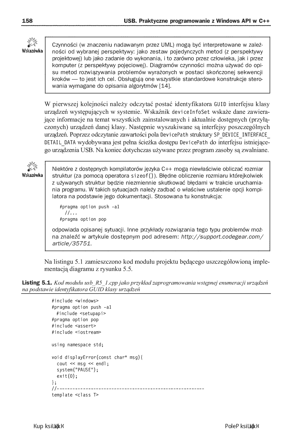 Fragment „USB. Praktyczne programowanie z Windows API w C++. Wydanie II” — strona 16 z 30