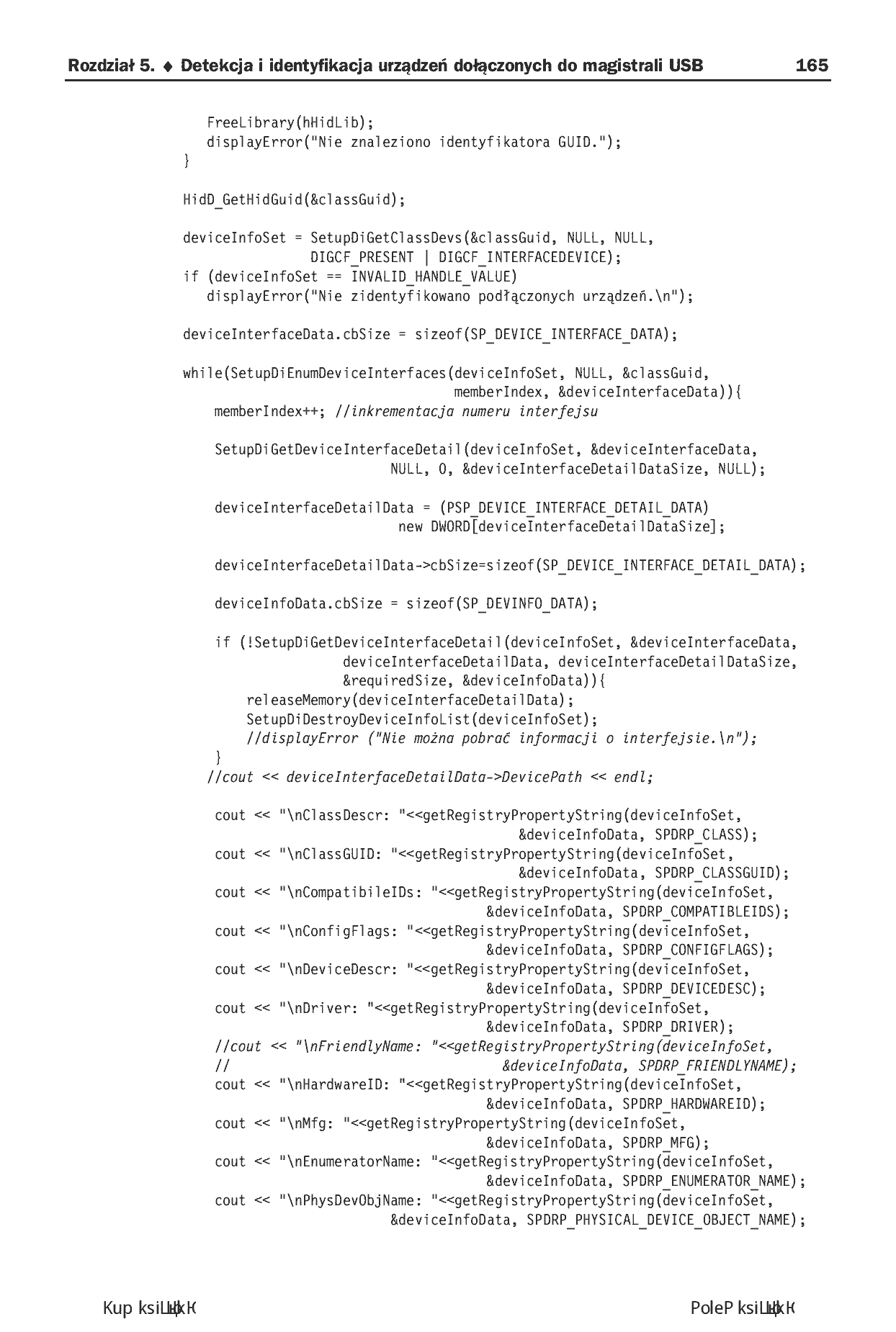 Fragment „USB. Praktyczne programowanie z Windows API w C++. Wydanie II” — strona 23 z 30