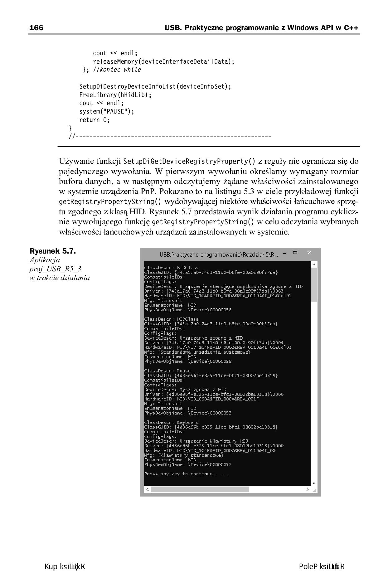 Fragment „USB. Praktyczne programowanie z Windows API w C++. Wydanie II” — strona 24 z 30