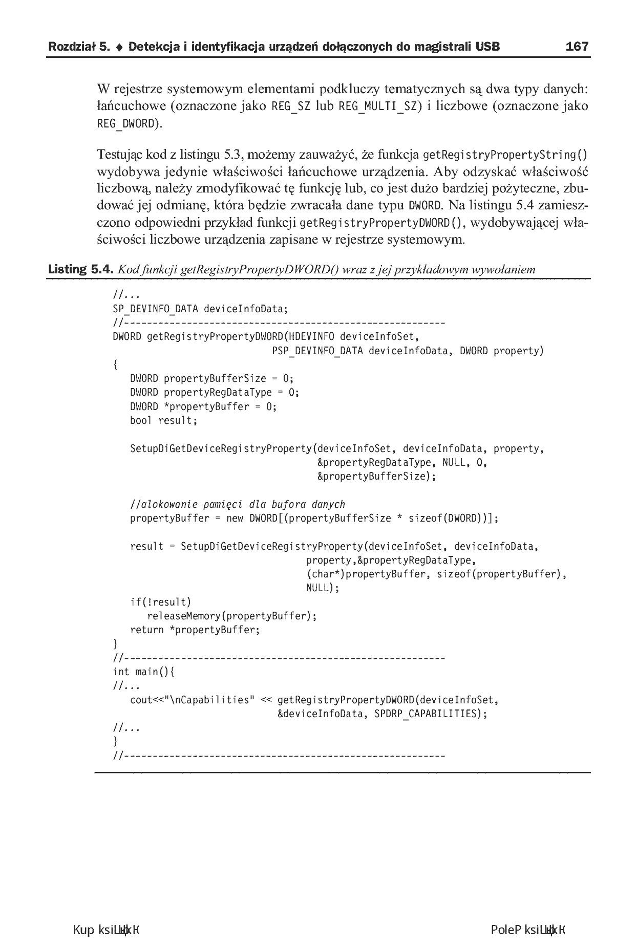 Fragment „USB. Praktyczne programowanie z Windows API w C++. Wydanie II” — strona 25 z 30