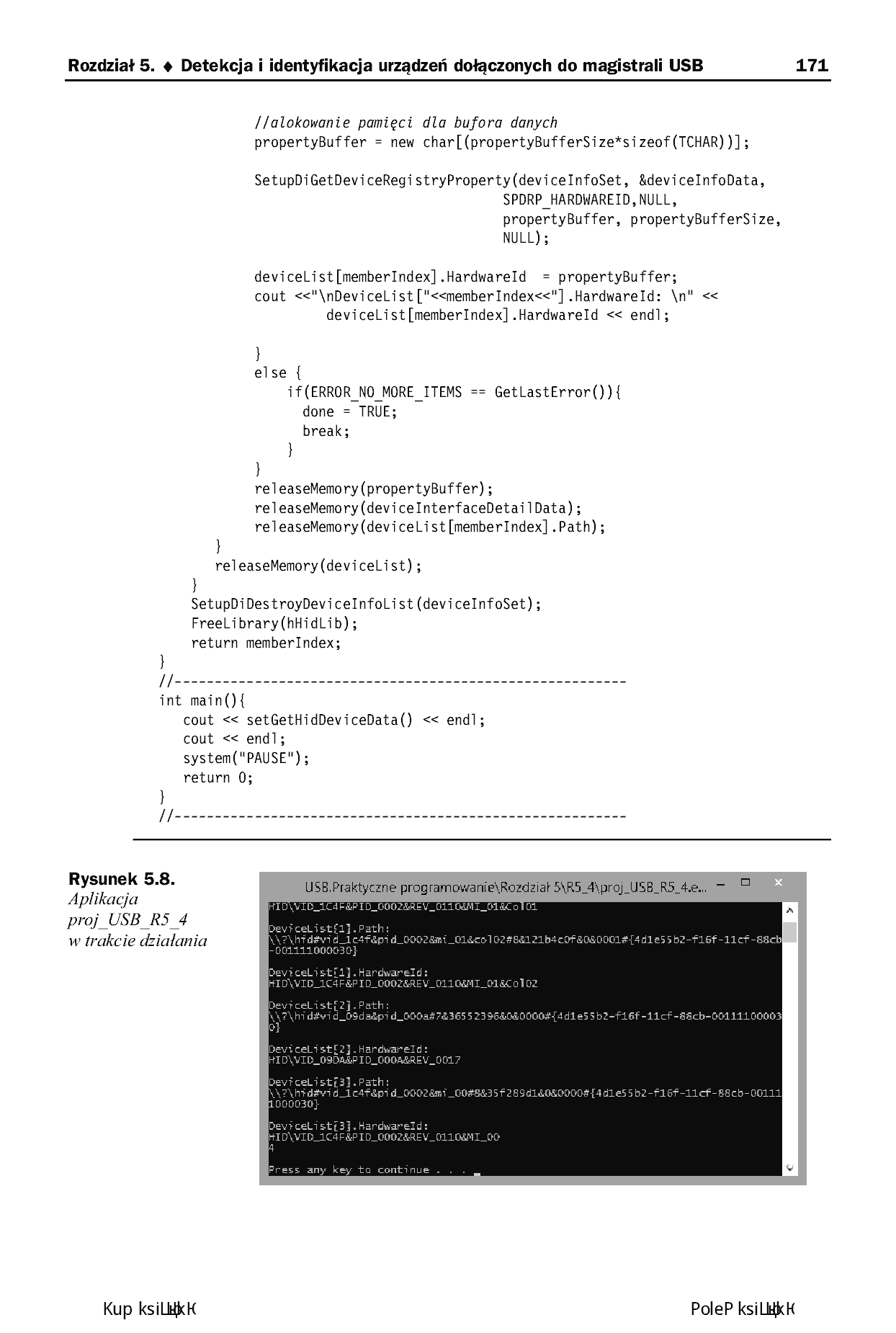 Fragment „USB. Praktyczne programowanie z Windows API w C++. Wydanie II” — strona 29 z 30
