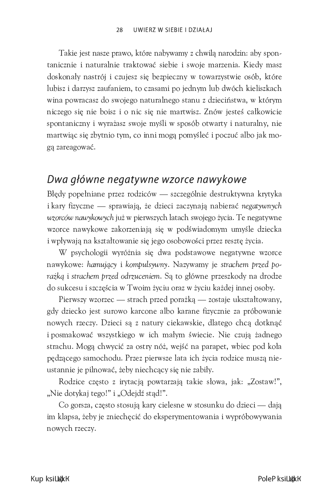 Fragment „Uwierz w siebie i działaj. Pokonaj wątpliwości, zostaw przeszłość za sobą i odkryj swój potencjał” — strona 20 z 30