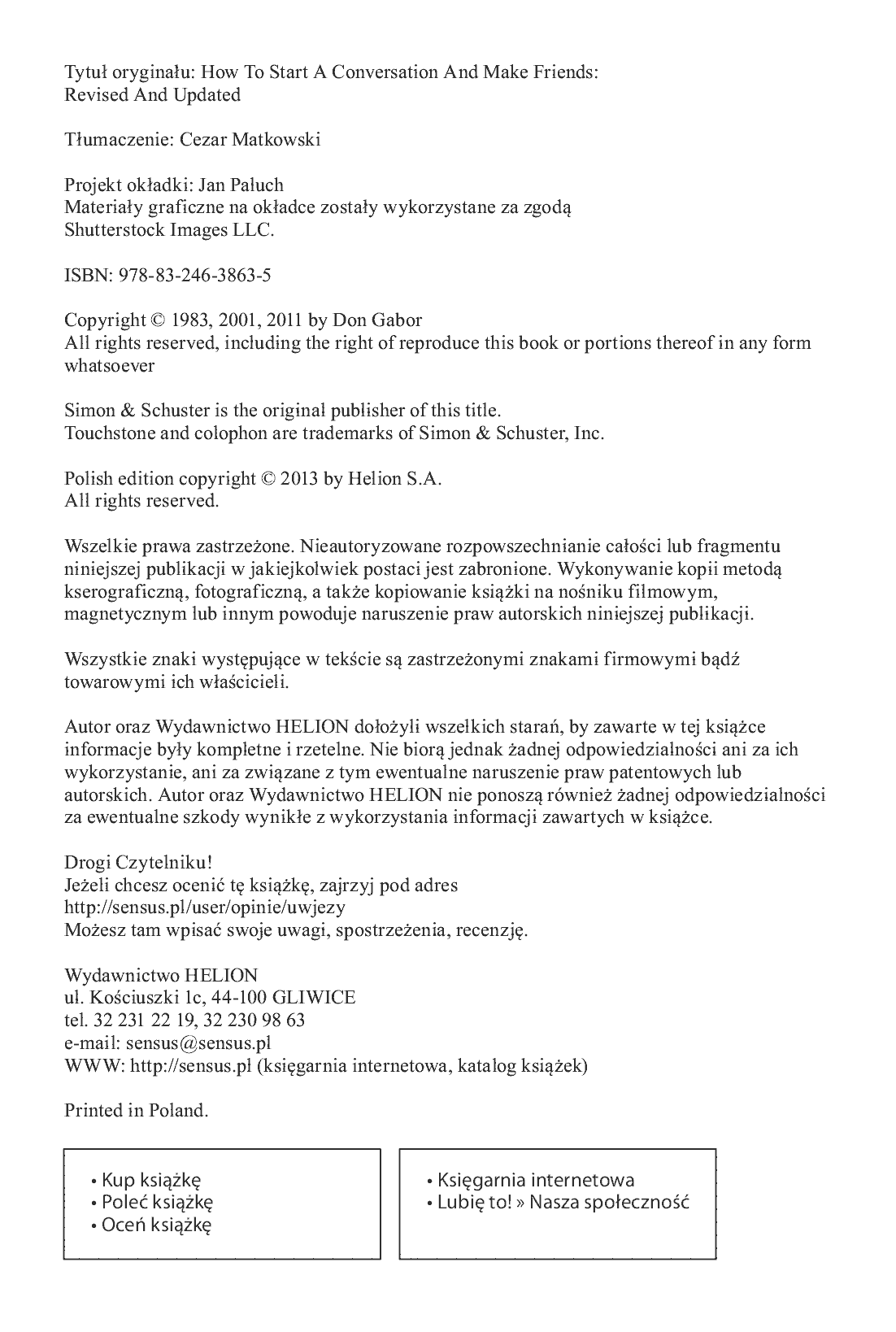 Fragment „Uwolnij swój język. Jak zacząć konwersację i zdobyć przyjaciół” — strona 2 z 16