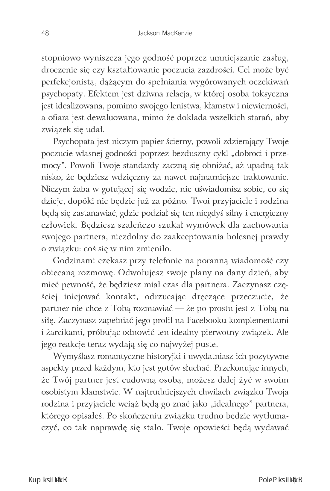 Fragment „Uwolnij się od psychopaty. Jak odzyskać siebie po toksycznym związku” — strona 24 z 30