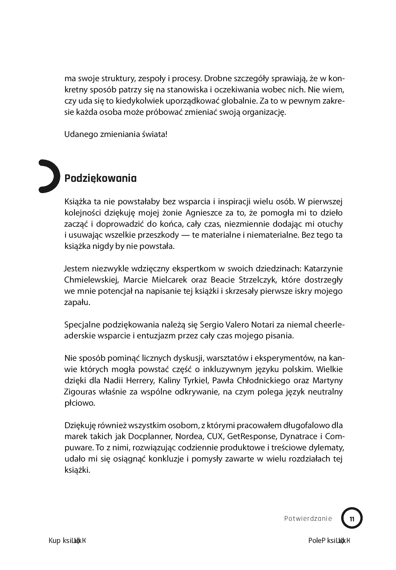 Fragment „UX writing. Moc języka w produktach cyfrowych” — strona 11 z 20