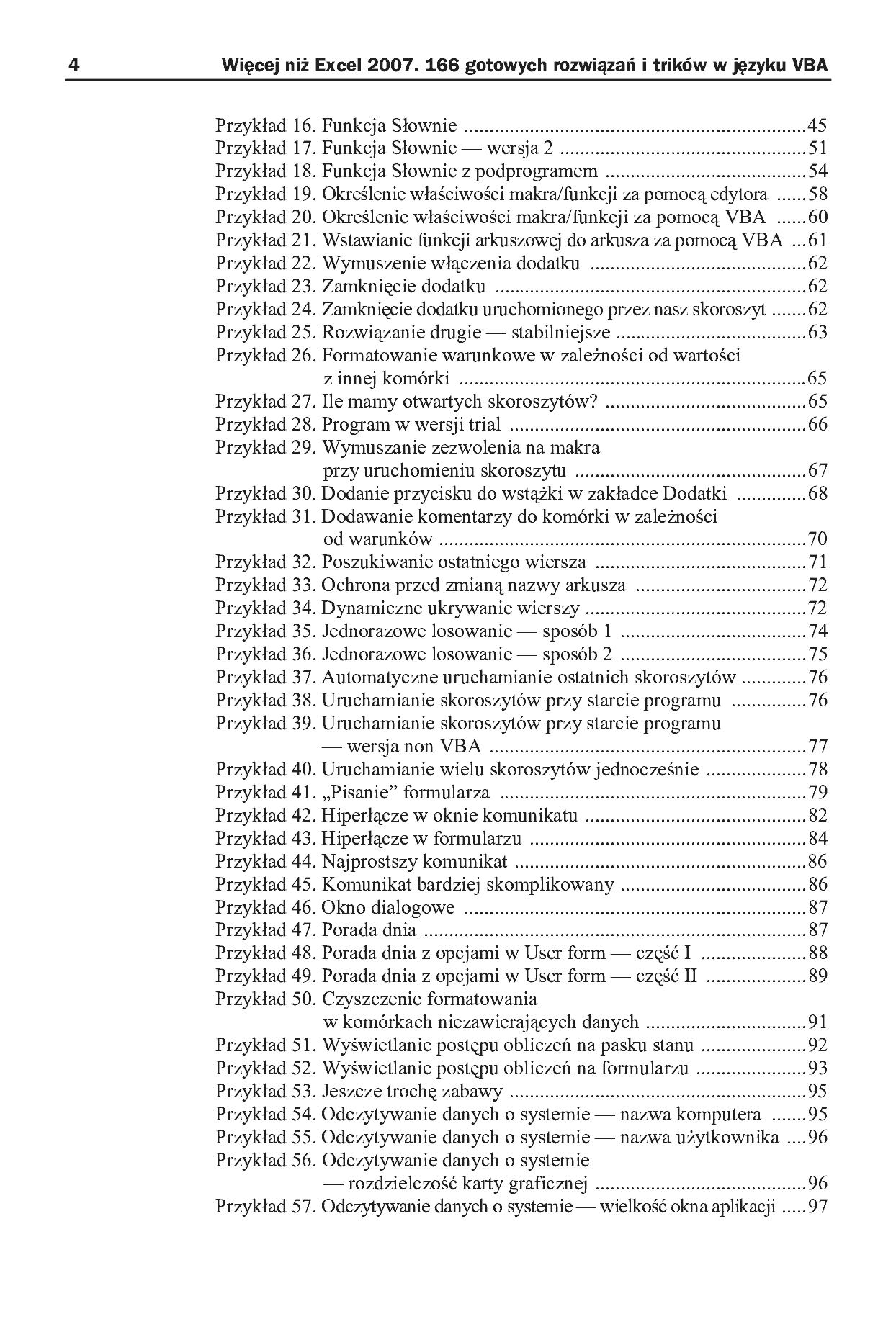 Fragment „Więcej niż Excel 2007. 166 gotowych rozwiązań i trików w języku VBA” — strona 3 z 29