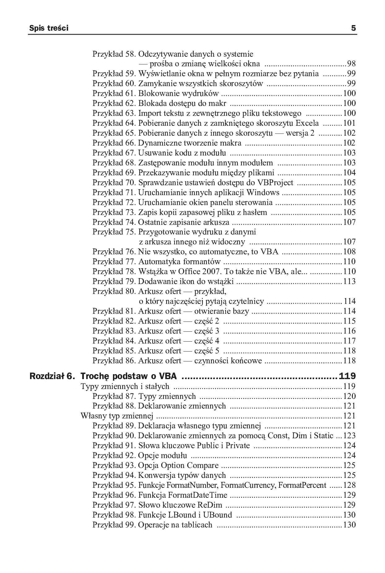Fragment „Więcej niż Excel 2007. 166 gotowych rozwiązań i trików w języku VBA” — strona 4 z 29