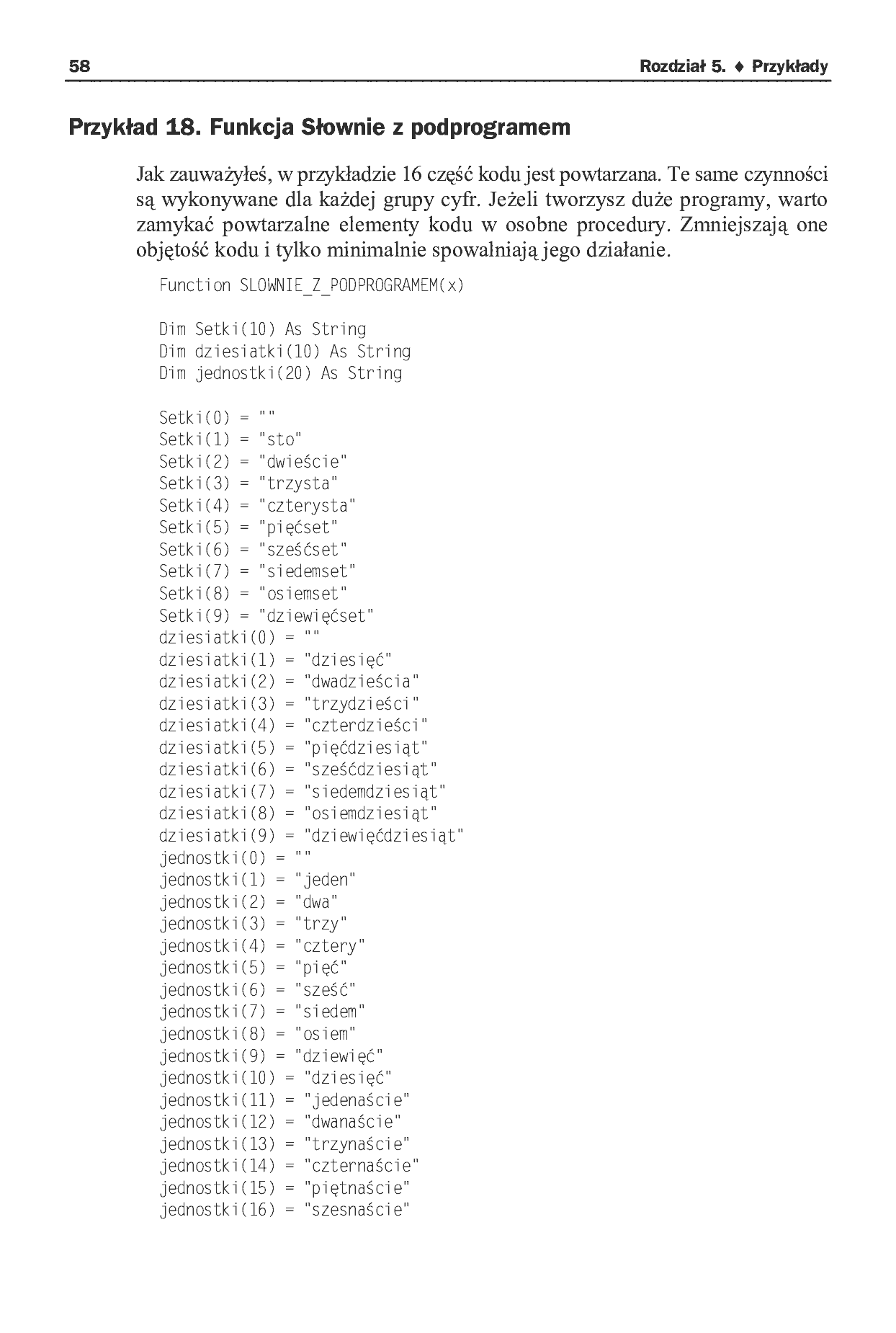 Fragment „Więcej niż Excel 2007. 166 gotowych rozwiązań i trików w języku VBA” — strona 18 z 29