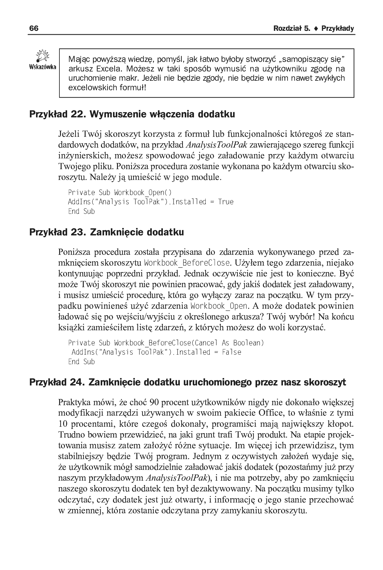 Fragment „Więcej niż Excel 2007. 166 gotowych rozwiązań i trików w języku VBA” — strona 26 z 29