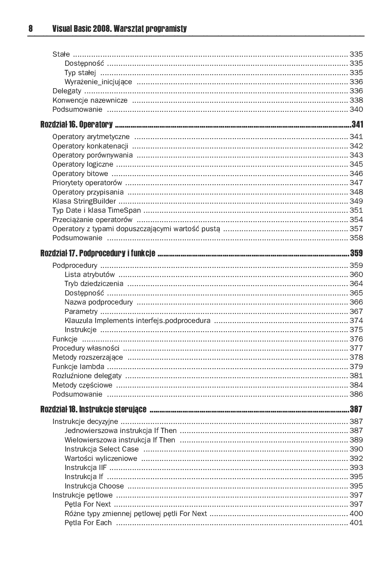 Fragment „Visual Basic 2008. Warsztat programisty” — strona 7 z 30