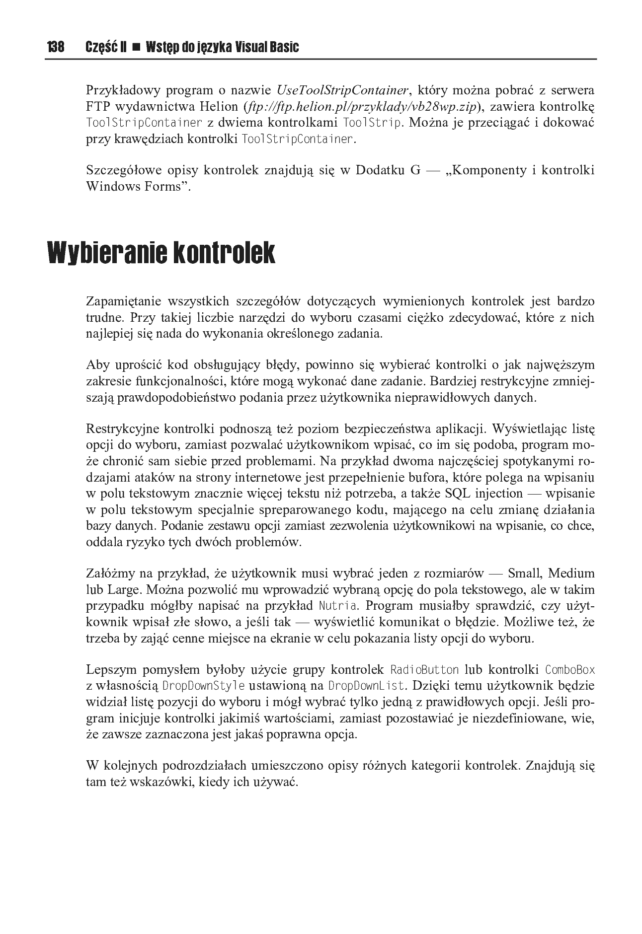 Fragment „Visual Basic 2008. Warsztat programisty” — strona 22 z 30