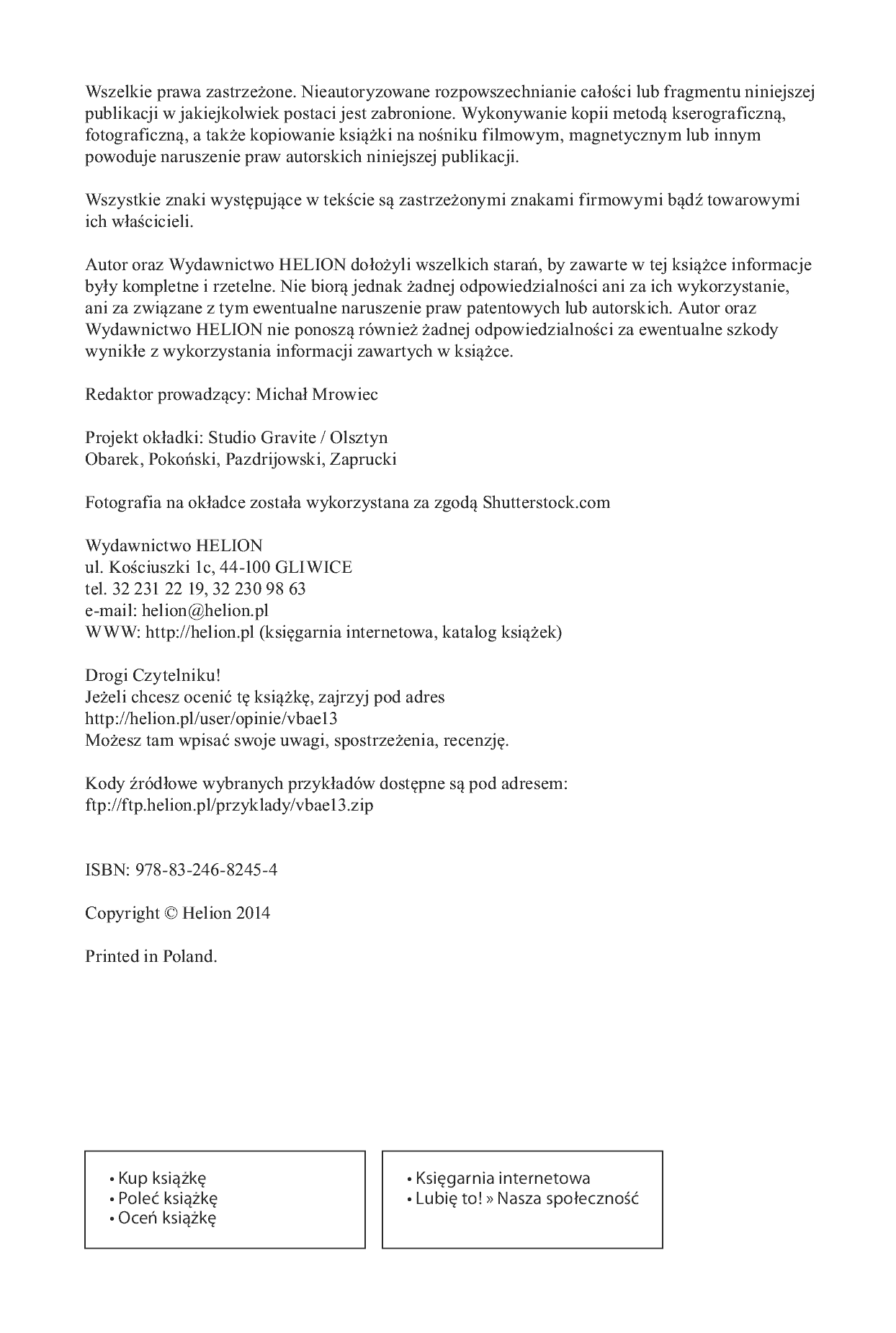 Fragment „VBA dla Excela 2013 PL. 200 praktycznych przykładów” — strona 2 z 30