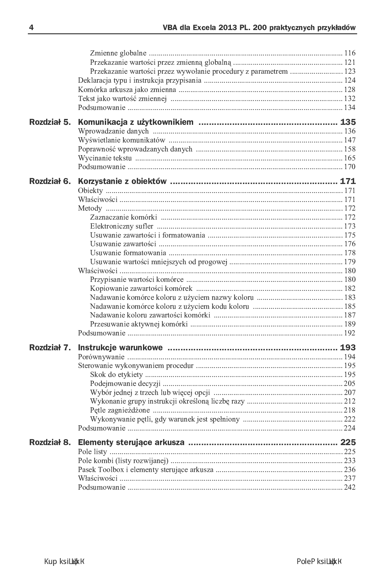 Fragment „VBA dla Excela 2013 PL. 200 praktycznych przykładów” — strona 4 z 30