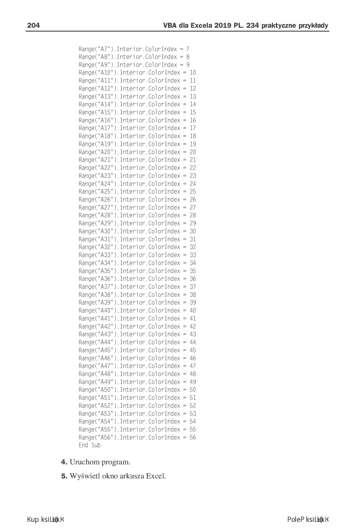 Fragment „VBA dla Excela 2019 PL. 234 praktyczne przykłady” — strona 26 z 30