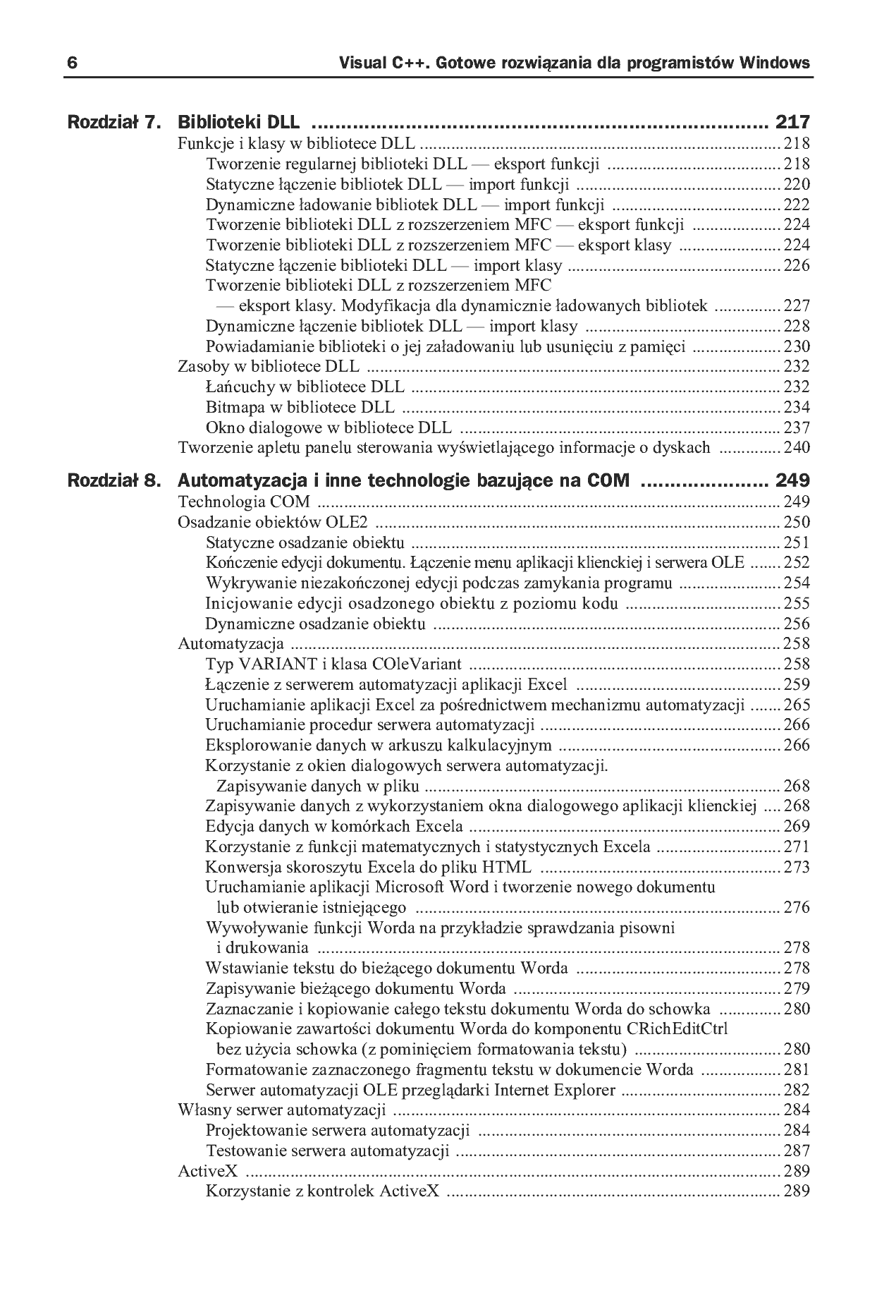 Fragment „Visual C++. Gotowe rozwiązania dla programistów Windows” — strona 5 z 30