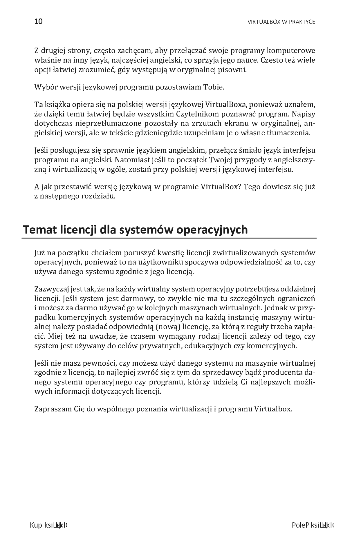 Fragment „VirtualBox w praktyce. Poznaj pełnię możliwości wirtualizacji na swoim komputerze” — strona 10 z 20